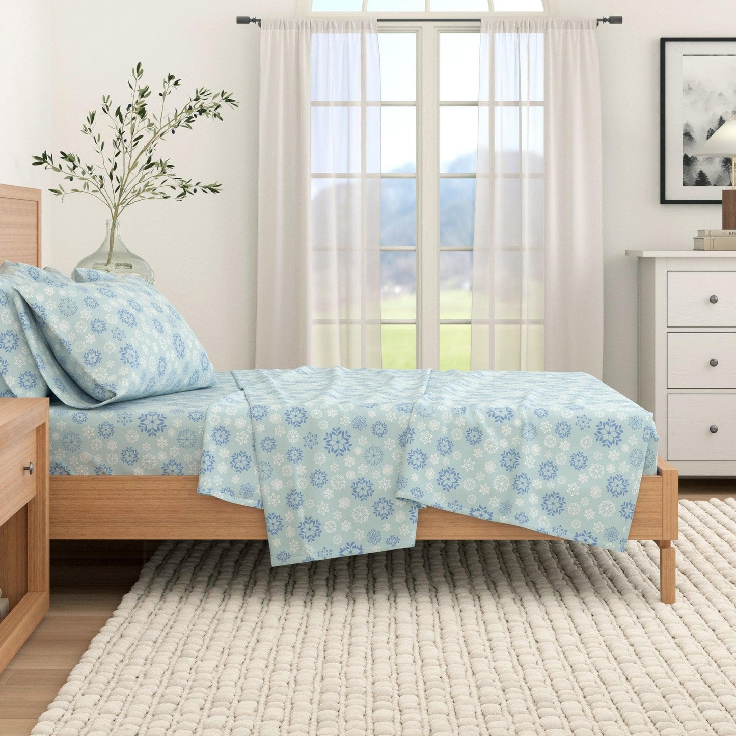 4-Piece Turkish Cotton Flannel Sheet - Fall & Christmas Sheets