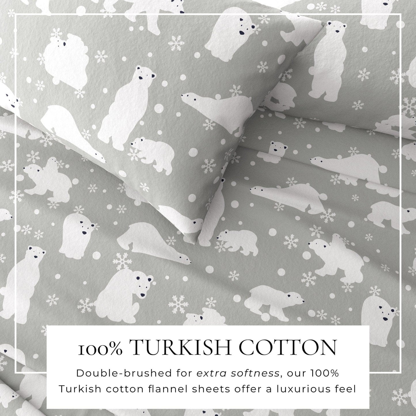 4-Piece Turkish Cotton Flannel Sheet - Fall & Christmas Sheets