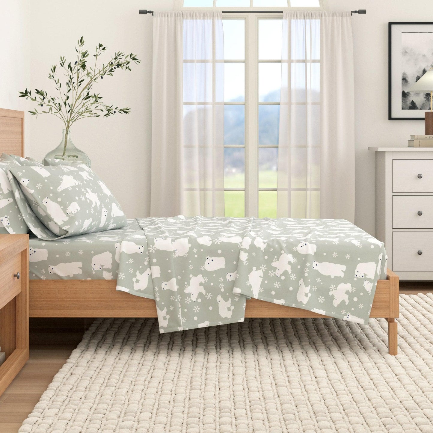 4-Piece Turkish Cotton Flannel Sheet - Fall & Christmas Sheets