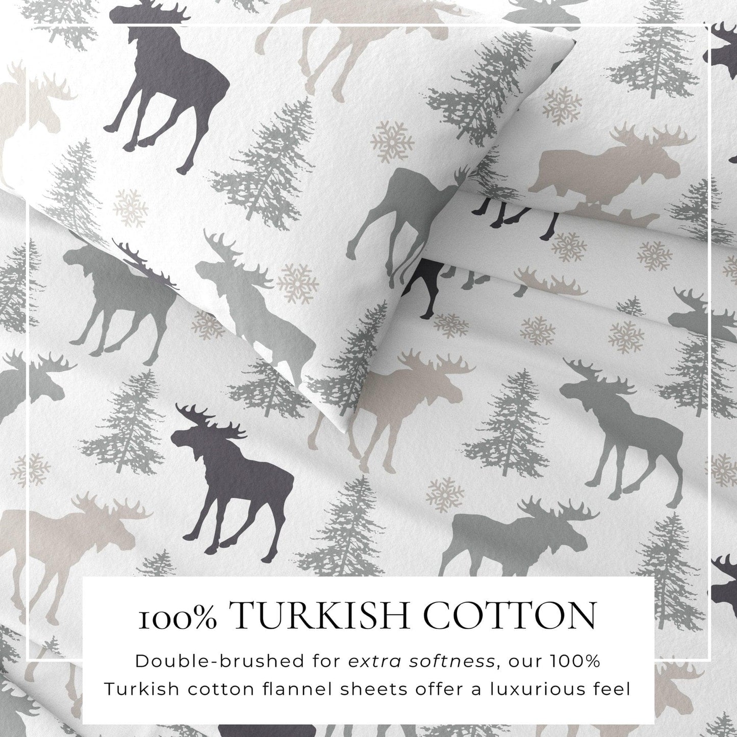 4-Piece Turkish Cotton Flannel Sheet - Fall & Christmas Sheets