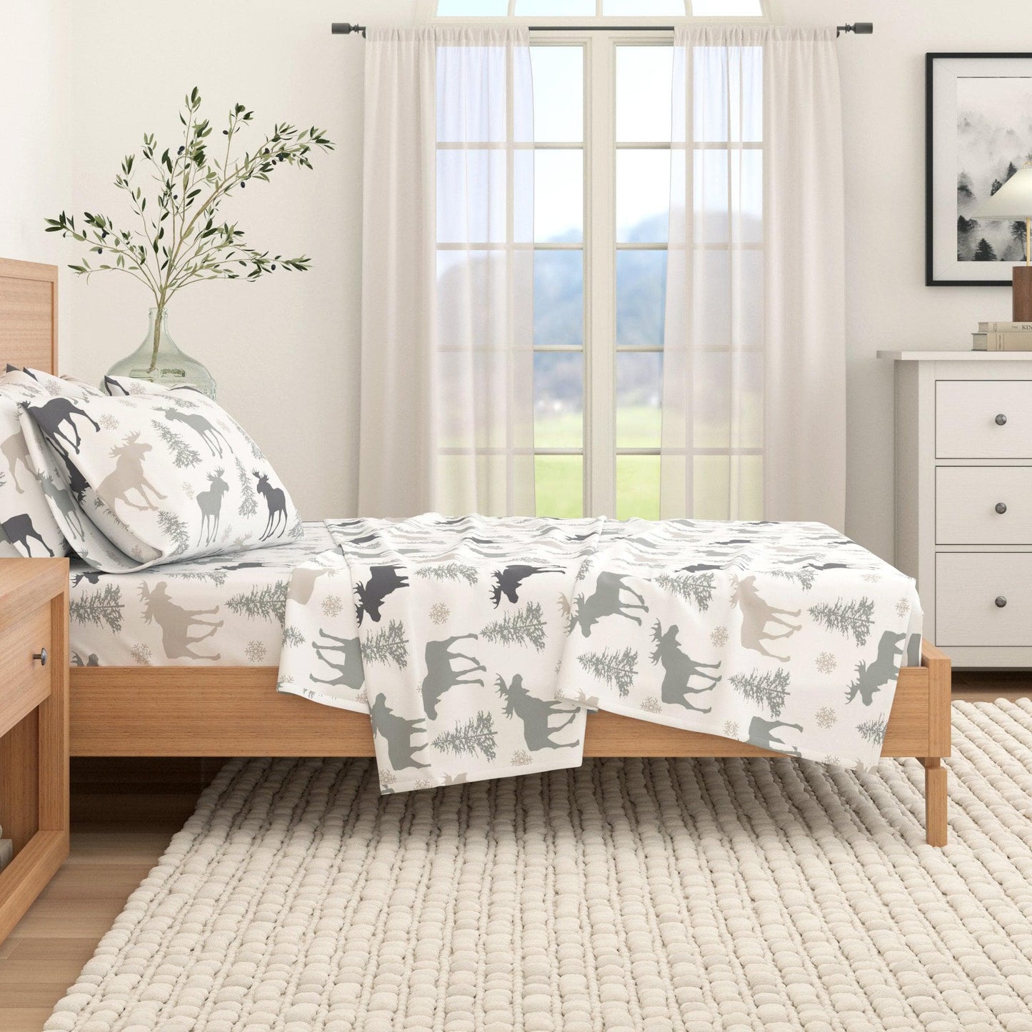 4-Piece Turkish Cotton Flannel Sheet - Fall & Christmas Sheets