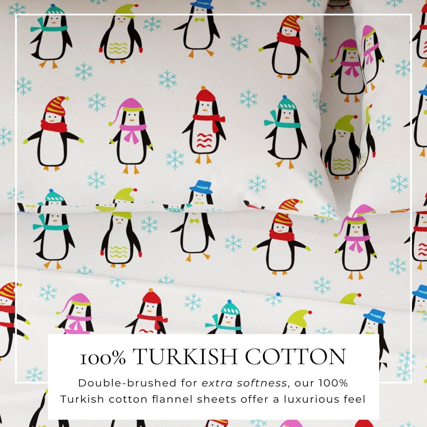 4-Piece Turkish Cotton Flannel Sheet - Fall & Christmas Sheets