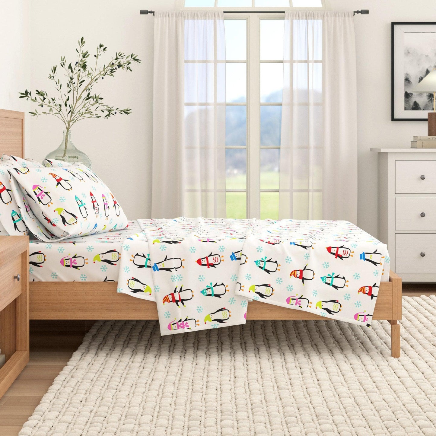4-Piece Turkish Cotton Flannel Sheet - Fall & Christmas Sheets