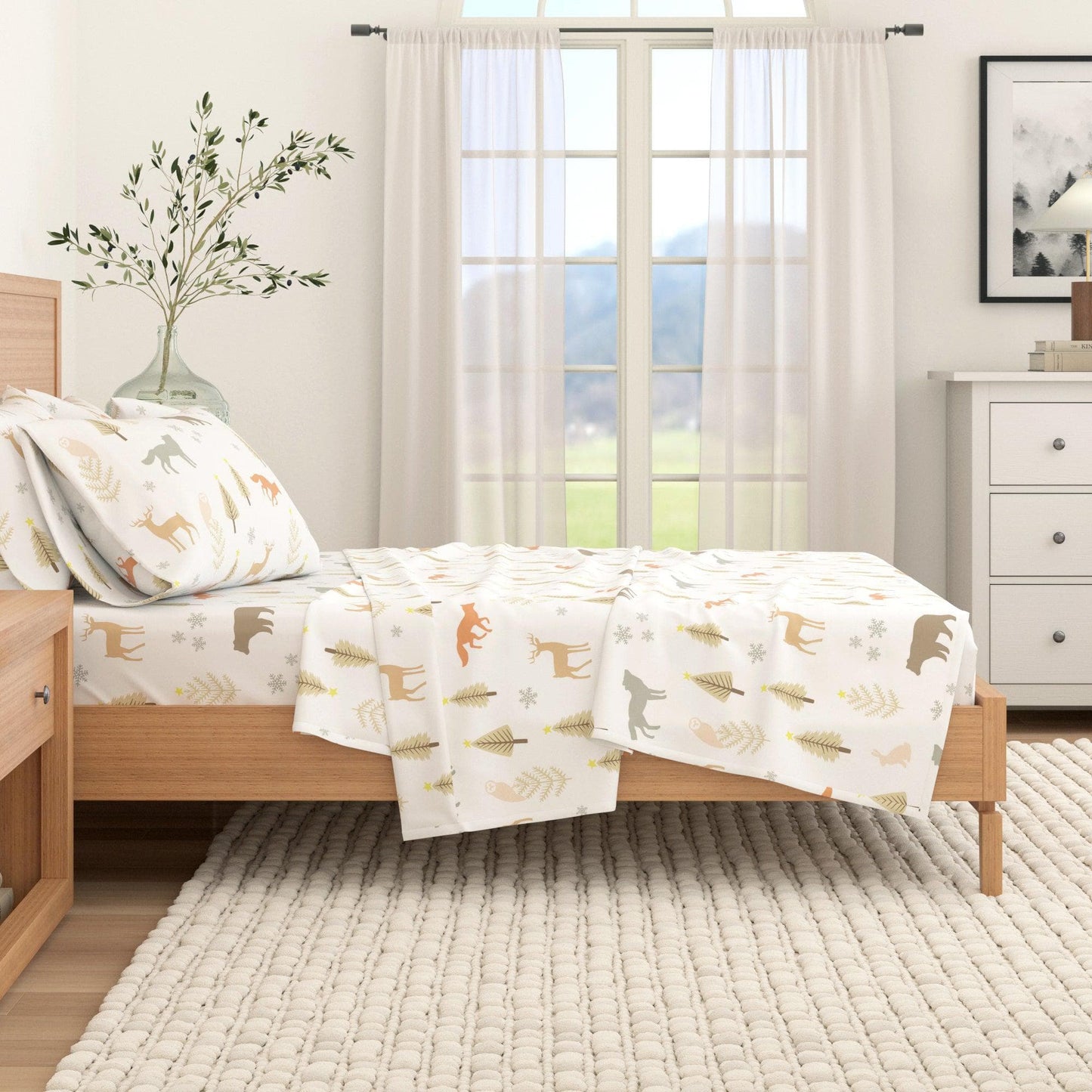 4-Piece Turkish Cotton Flannel Sheet - Fall & Christmas Sheets