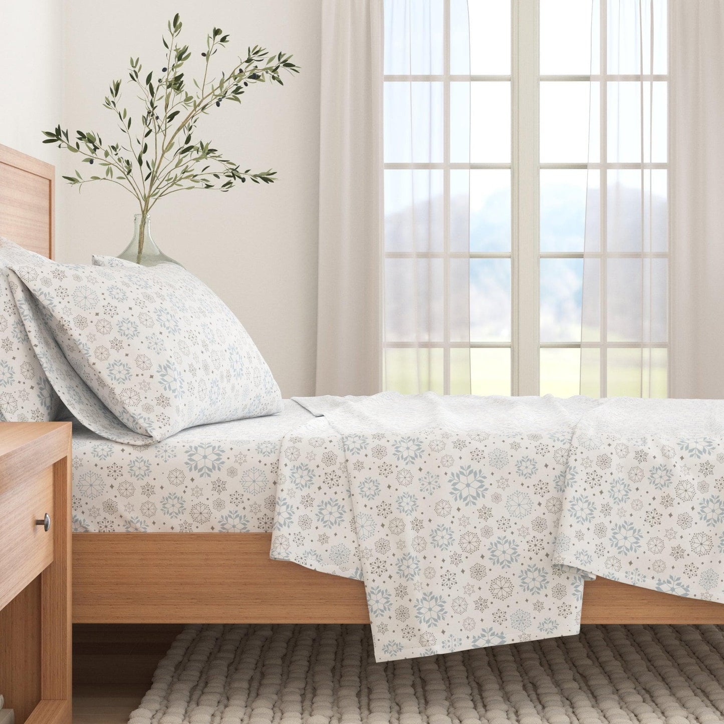 4-Piece Turkish Cotton Flannel Sheet - Fall & Christmas Sheets