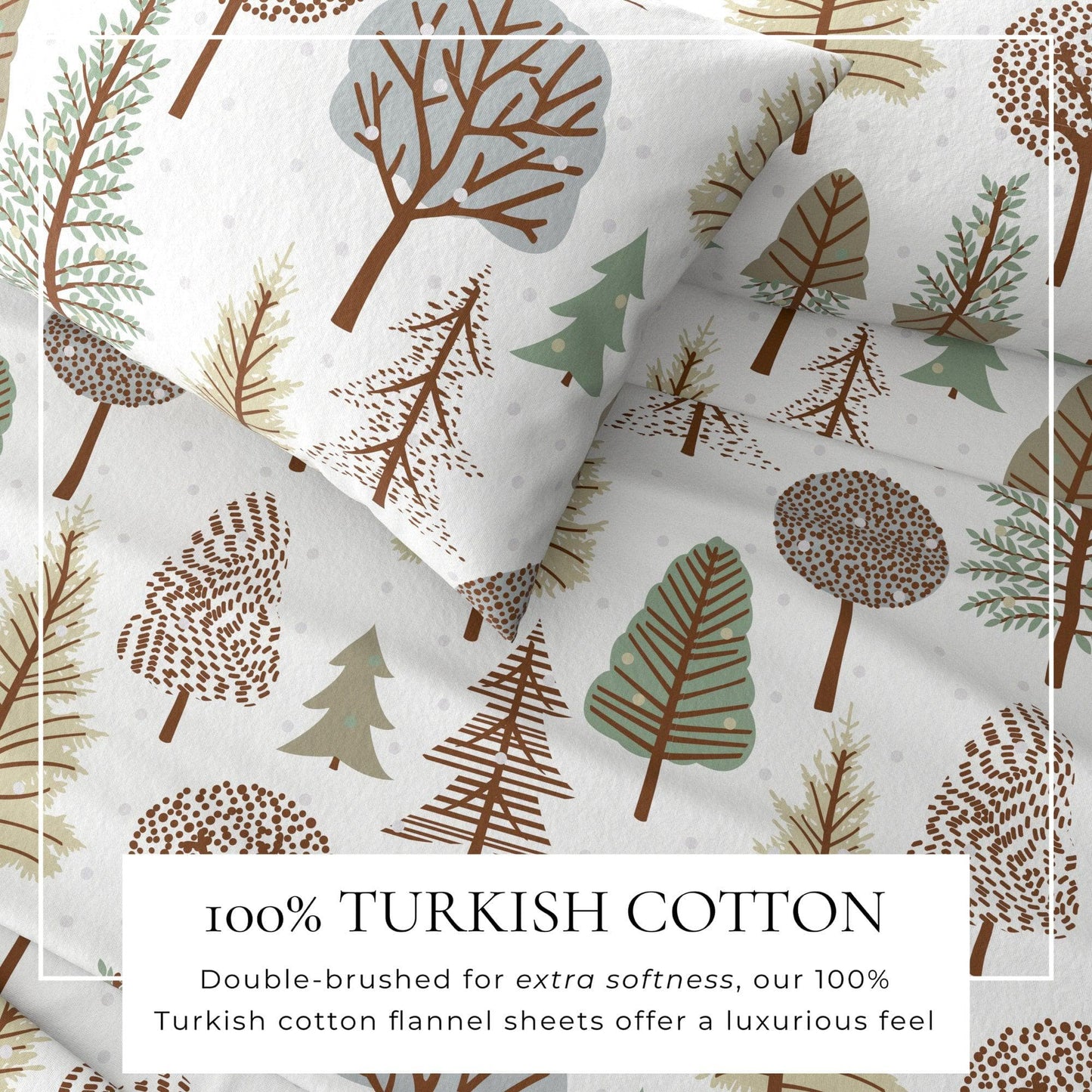 4-Piece Turkish Cotton Flannel Sheet - Fall & Christmas Sheets