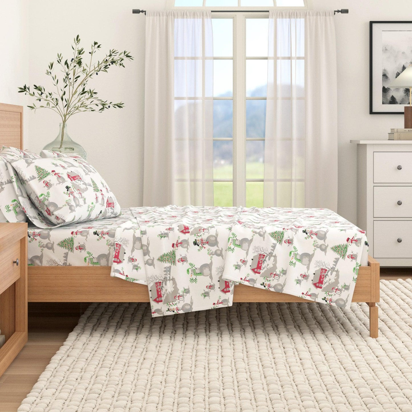 4-Piece Turkish Cotton Flannel Sheet - Fall & Christmas Sheets