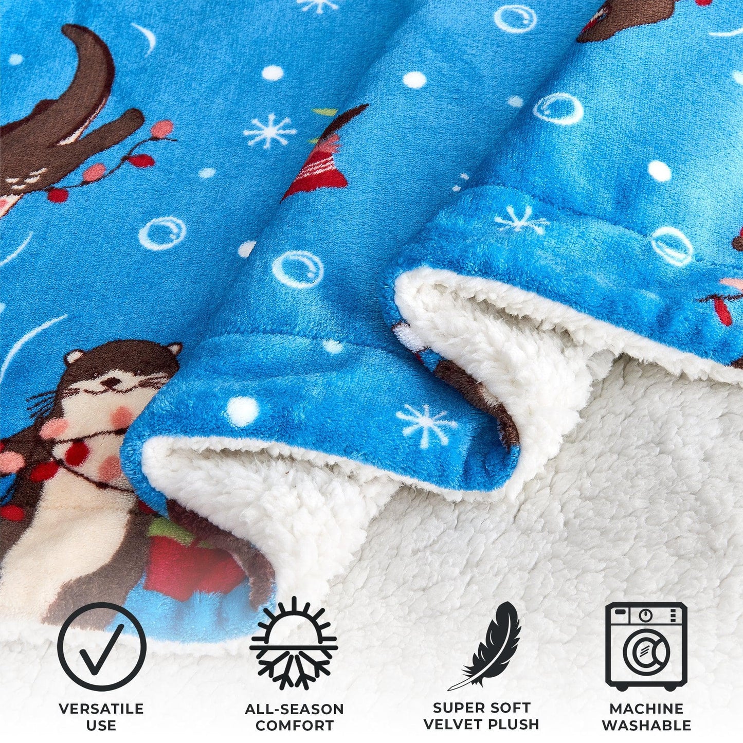 Christmas Sherpa Throw Blankets - Christmas Themed Quilts