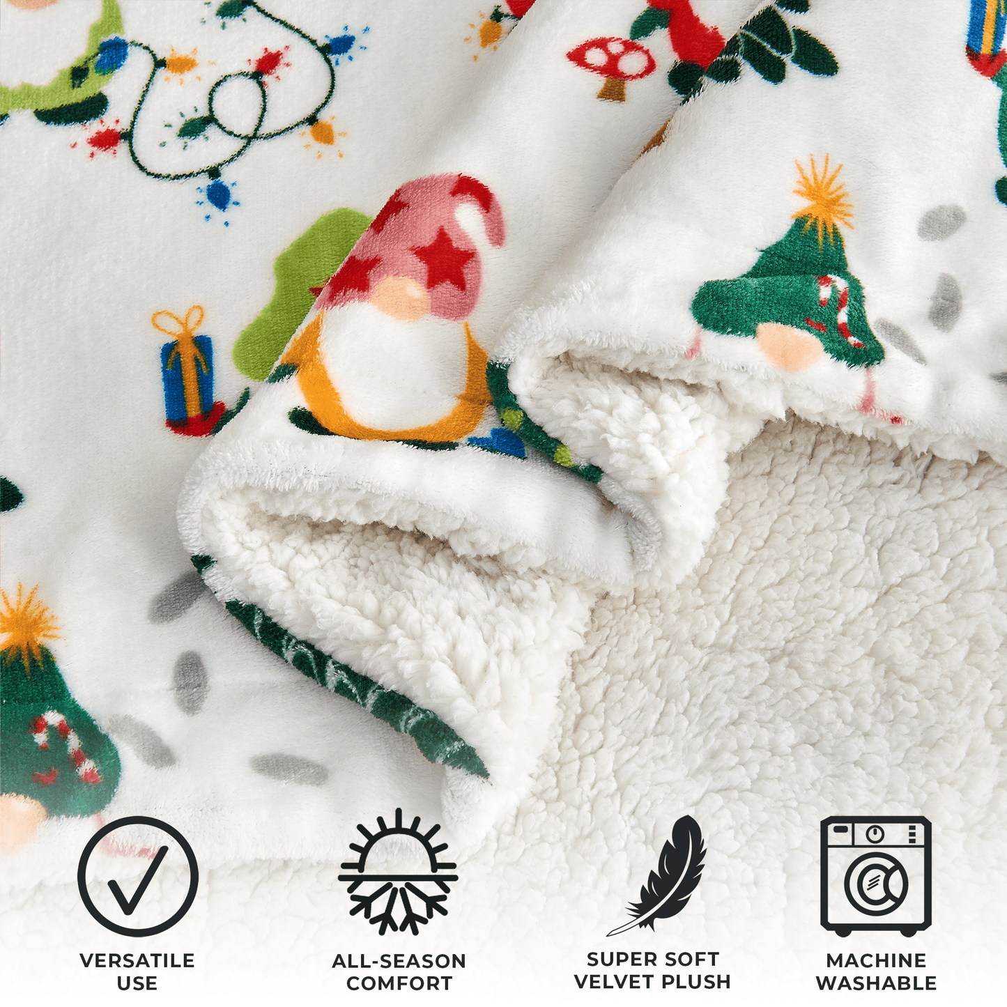 Christmas Sherpa Throw Blankets - Christmas Themed Quilts