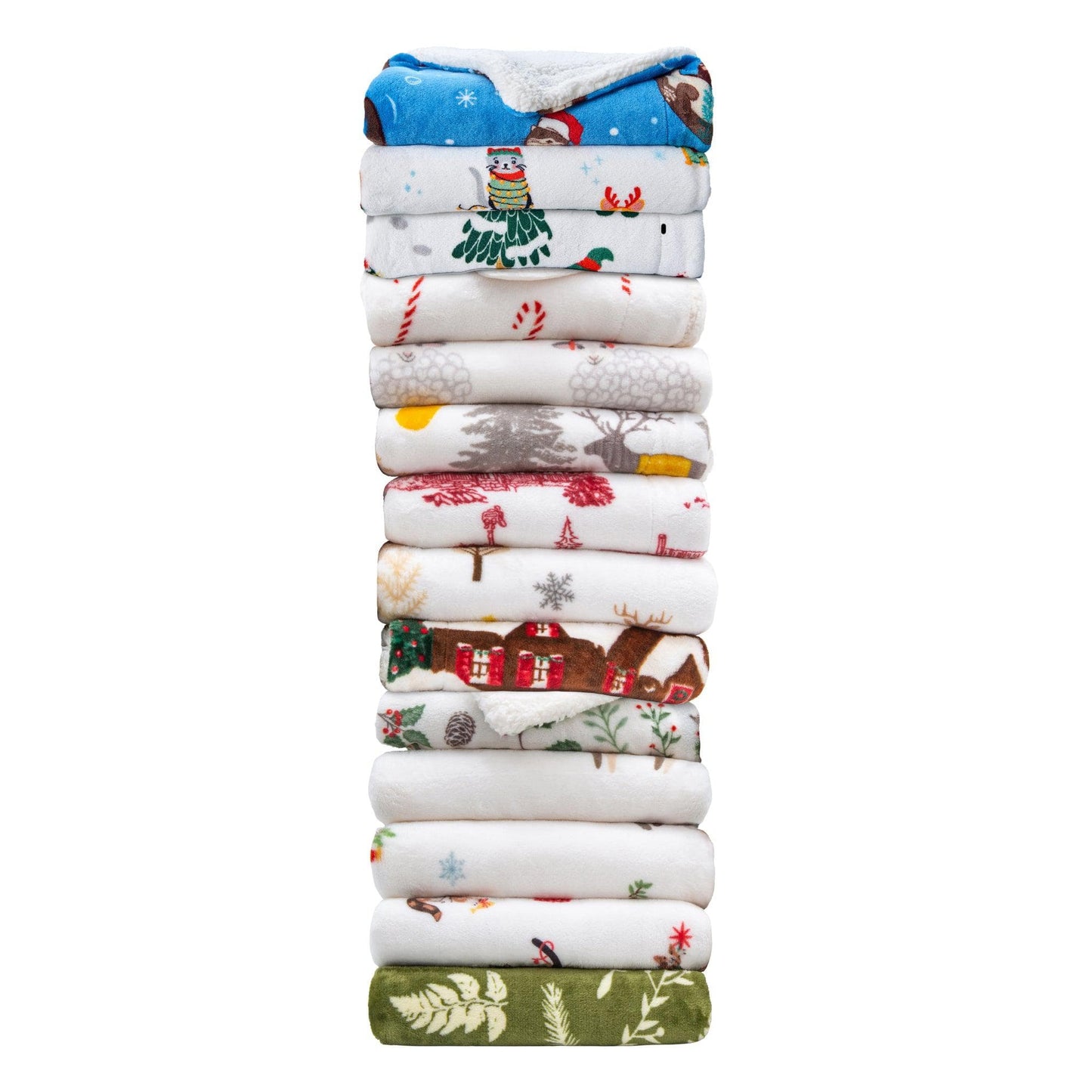 Christmas Sherpa Throw Blankets - Christmas Themed Quilts