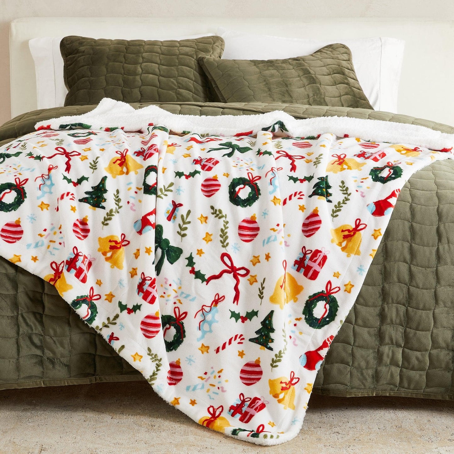 Christmas Sherpa Throw Blankets - Christmas Themed Quilts