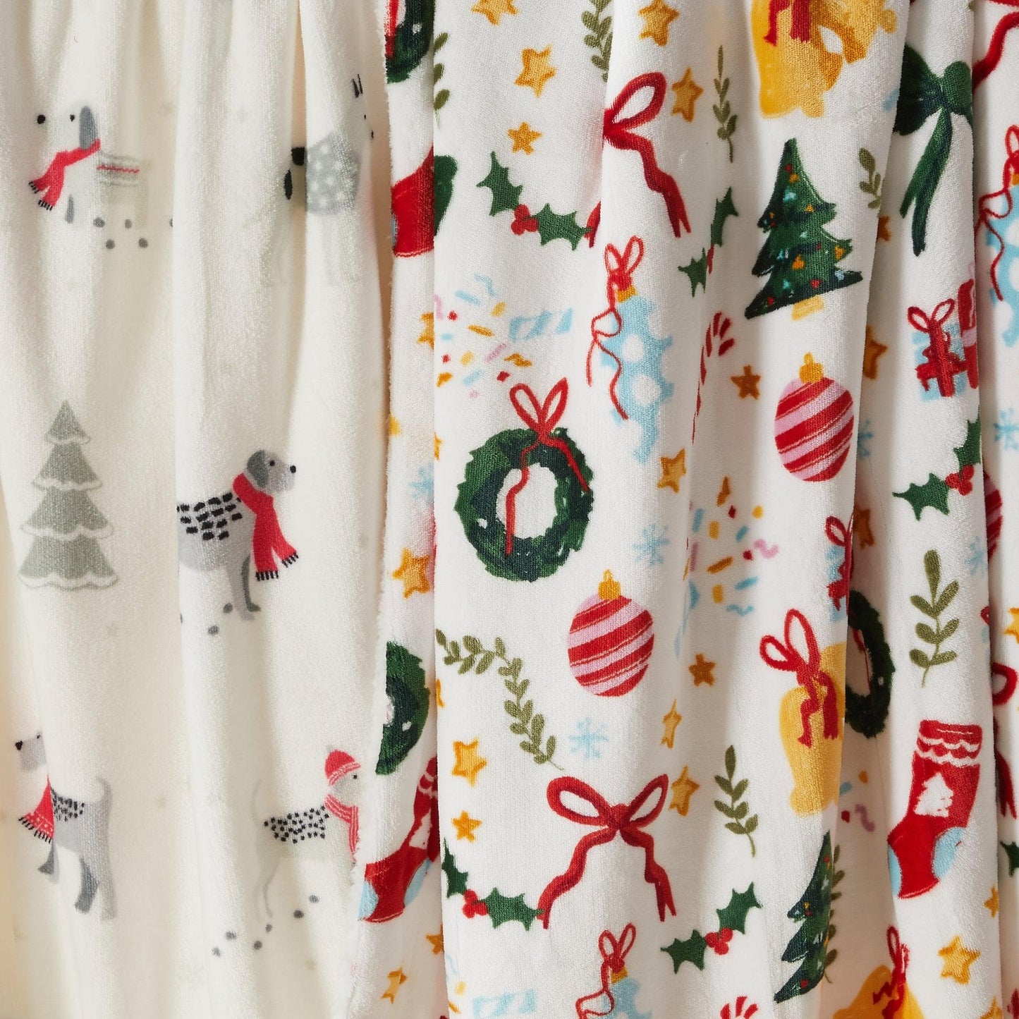 Christmas Sherpa Throw Blanket - Festive Christmas Themed Bedding