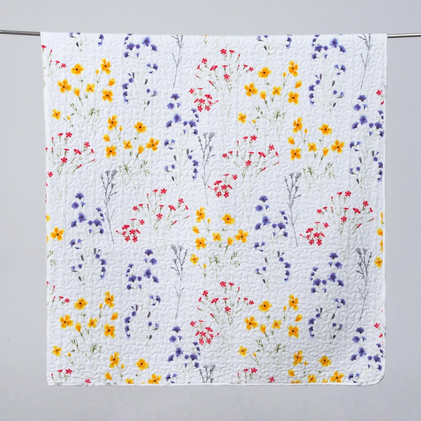 Colorful Floral 3 Piece Quilt Set - Coastal Floral Quilts