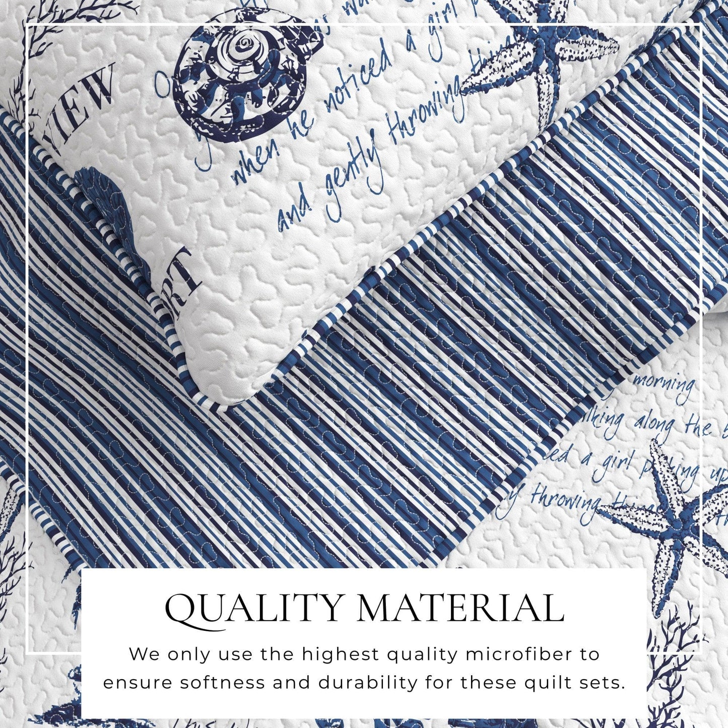 Coastal Catalina Quilt Set 3PC - Lightweight Microfiber
