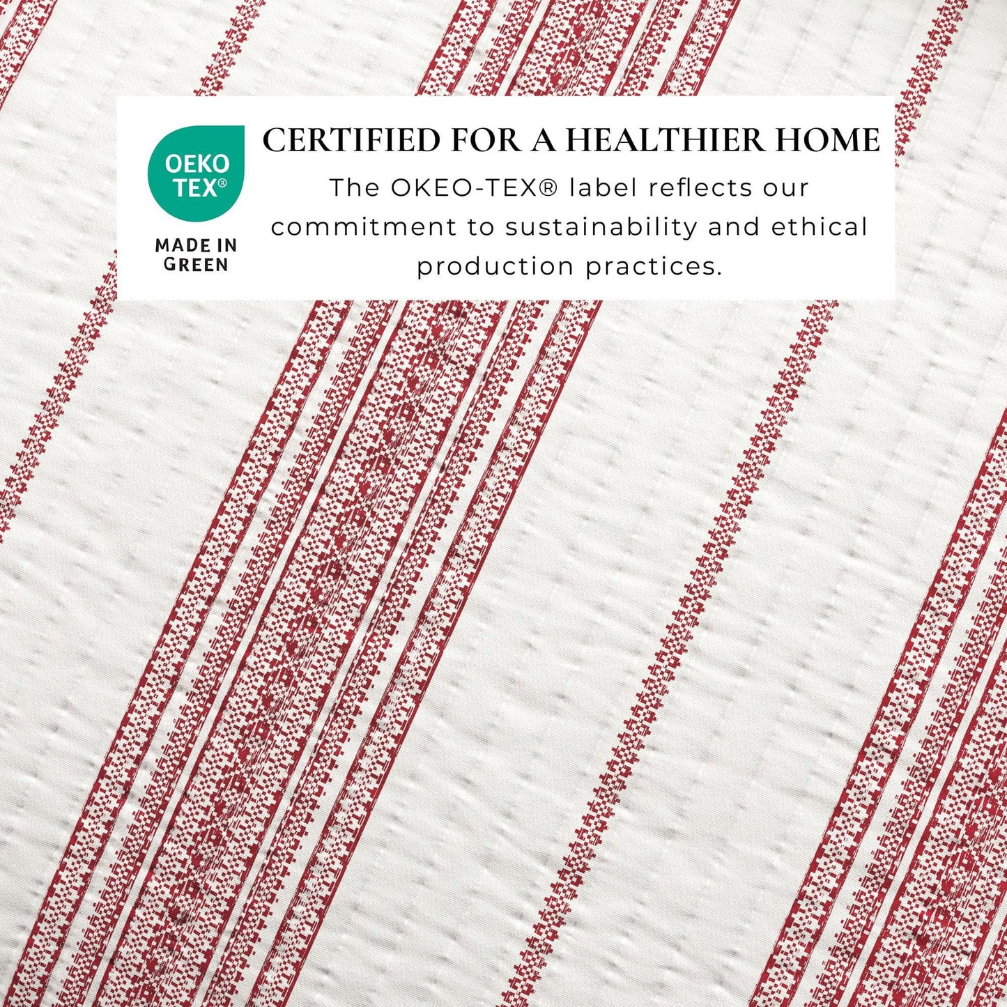 Coastal Stripe Quilt - White Quilt With Navy, Red, Green Or Grey Stripes