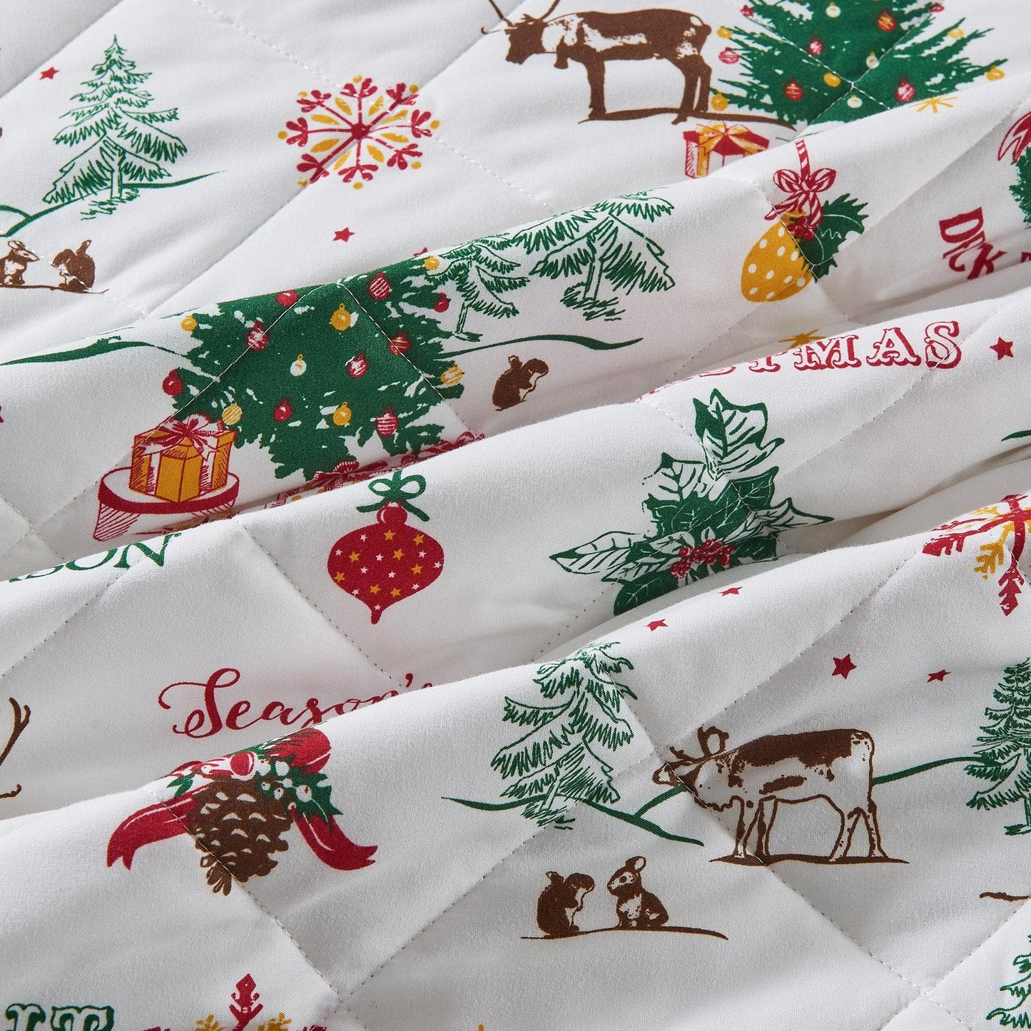 Colorful Christmas Quilt Set - Christmas Holiday Quilts