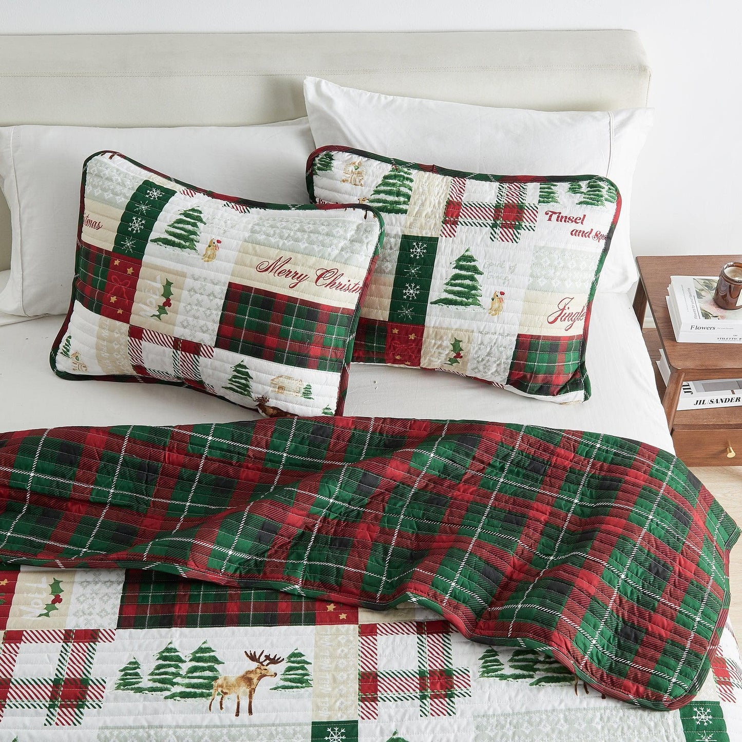 Colorful Christmas Quilt Set - Christmas Holiday Quilts