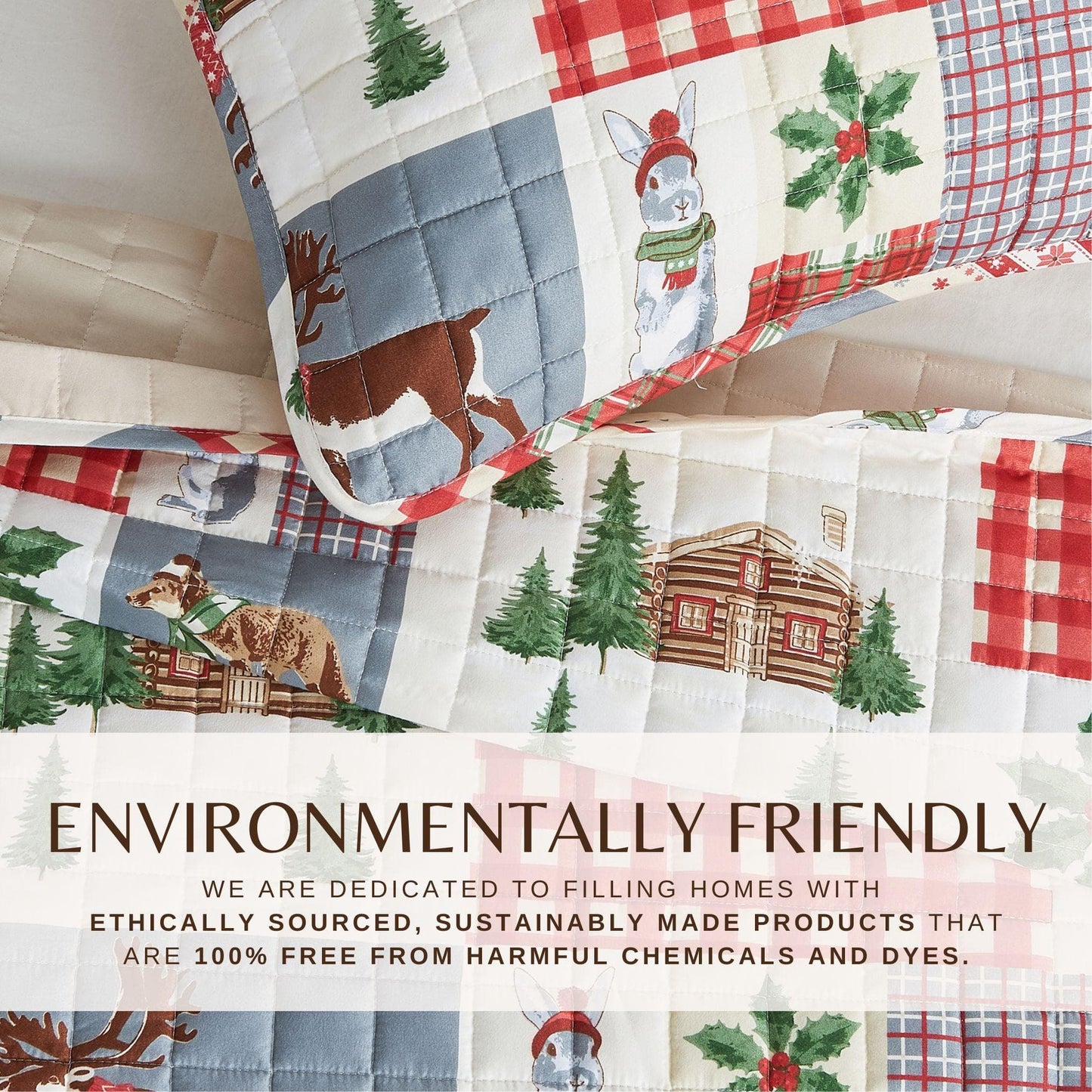 Colorful Christmas Quilt Set - Christmas Holiday Quilts