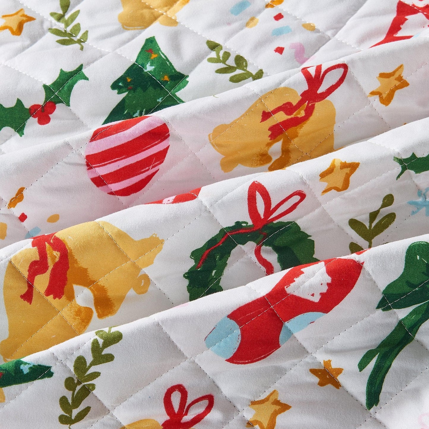 Colorful Christmas Quilt Set - Christmas Holiday Quilts