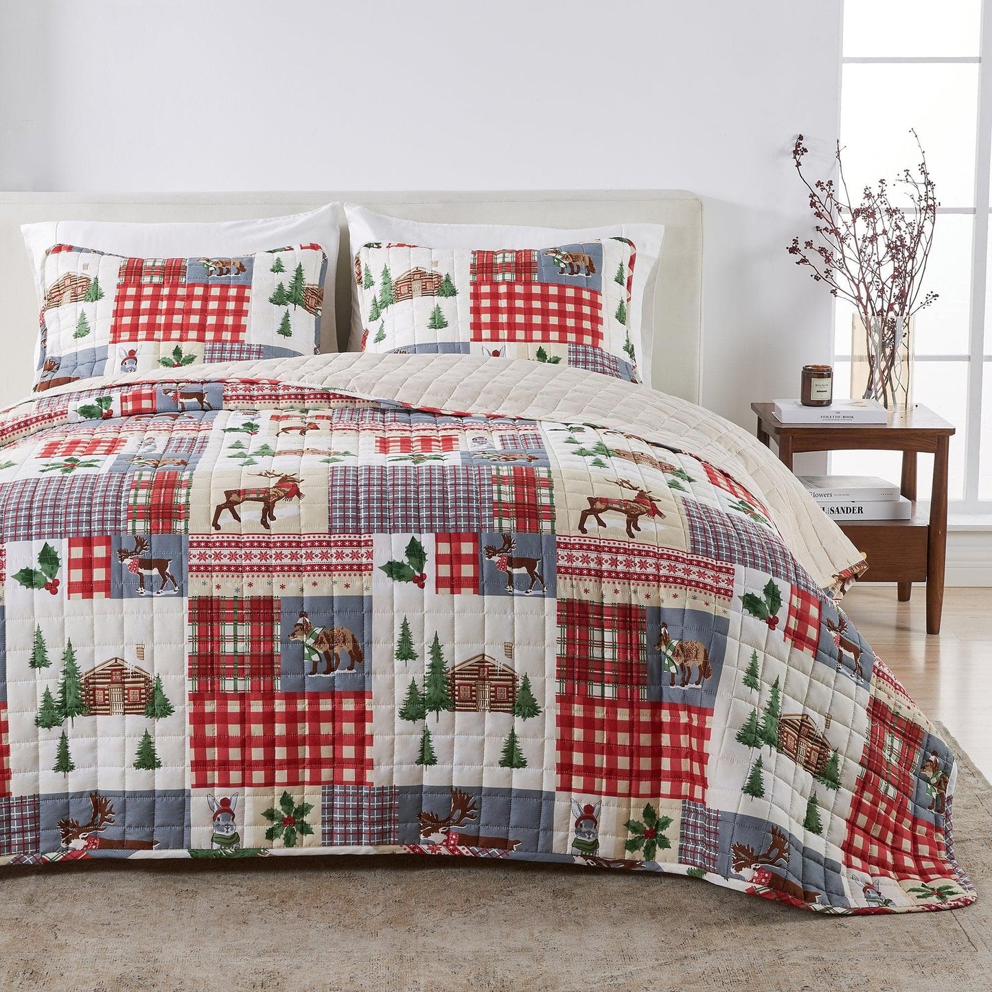 Colorful Christmas Quilt Set - Christmas Holiday Quilts