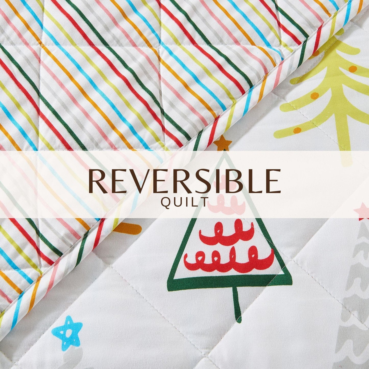 Colorful Christmas Quilt Set - Christmas Holiday Quilts