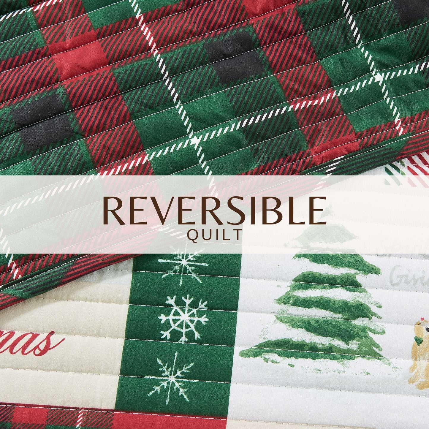 Colorful Christmas Quilt Set - Christmas Holiday Quilts