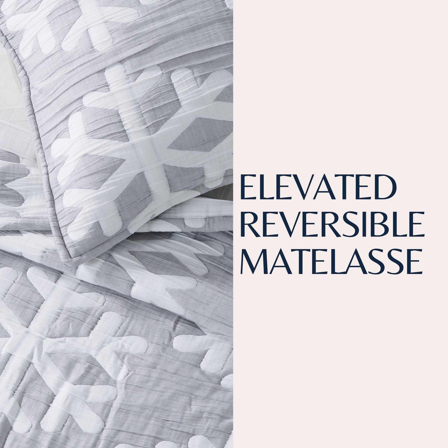 Matelassé Snowflake Quilt Set - Coastal Christmas Quilts