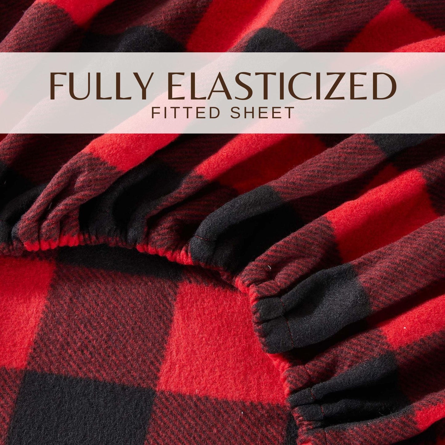 Plaid Fleece Sheet Sets - Navy Blue, Grey, Red & Black