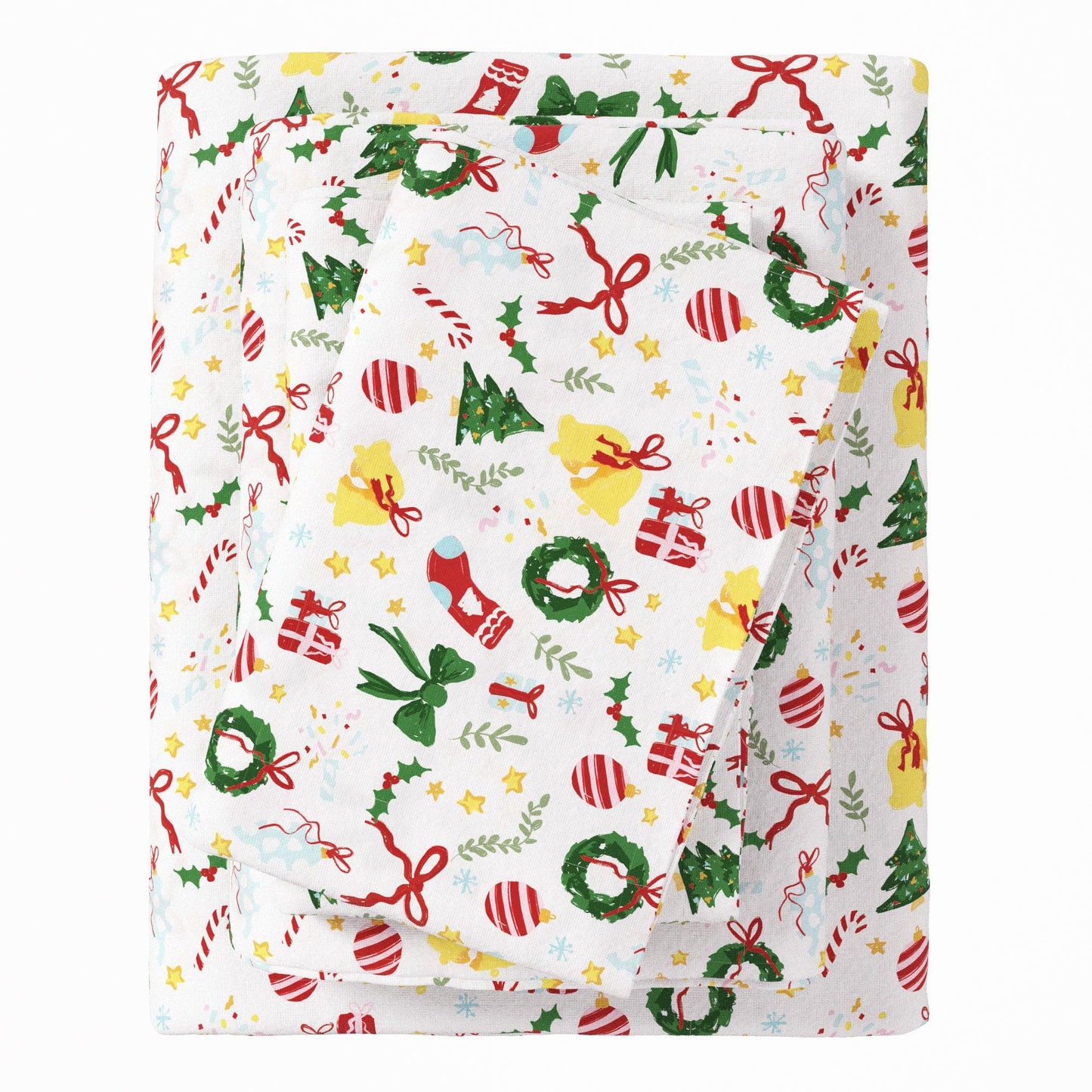 4-Piece Turkish Cotton Christmas Flannel Sheet - Christmas Sheets