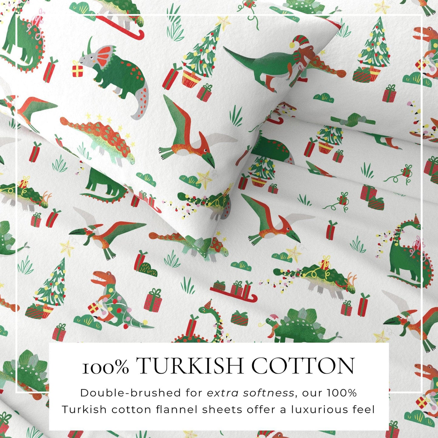 4-Piece Turkish Cotton Christmas Flannel Sheet - Christmas Sheets