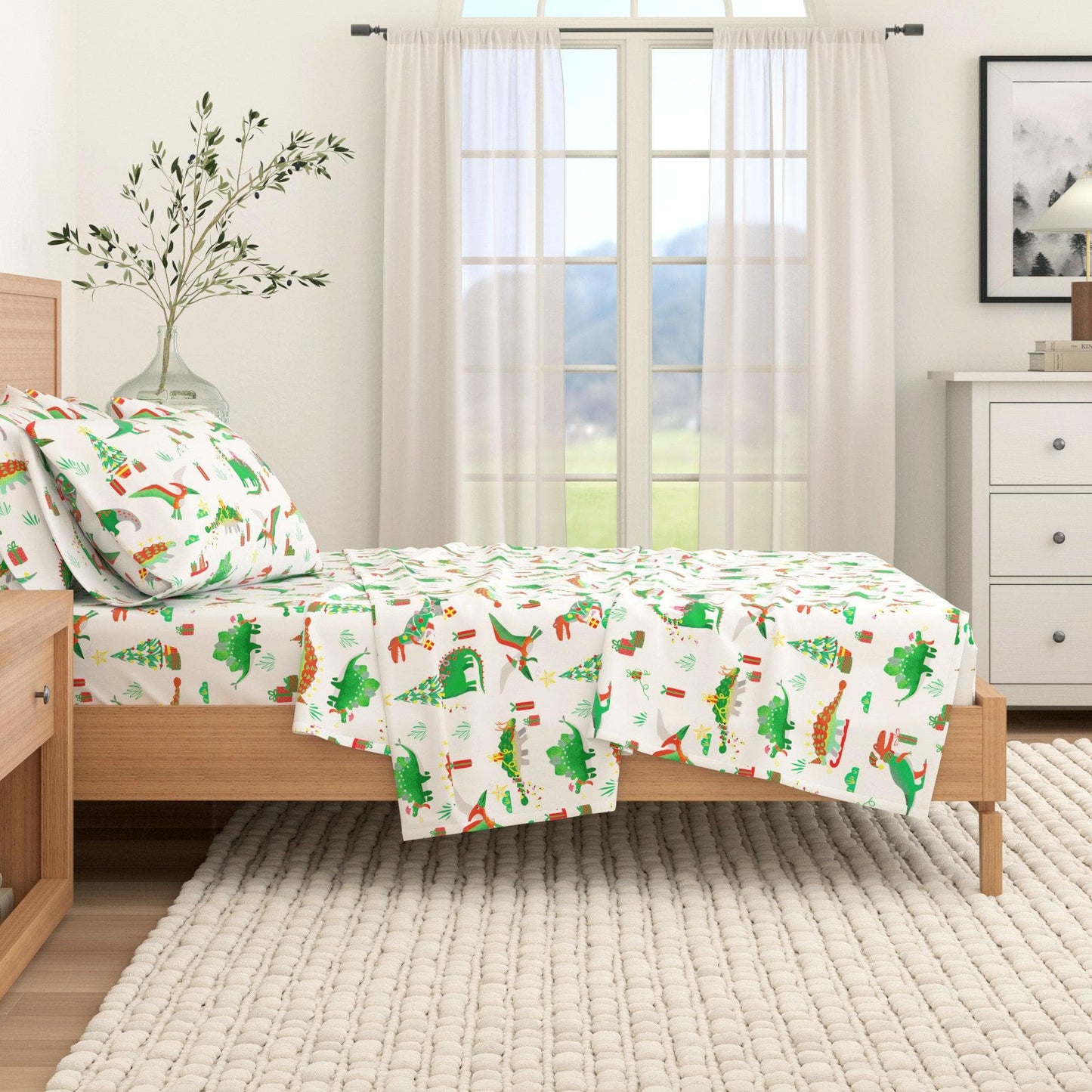 4-Piece Turkish Cotton Christmas Flannel Sheet - Christmas Sheets