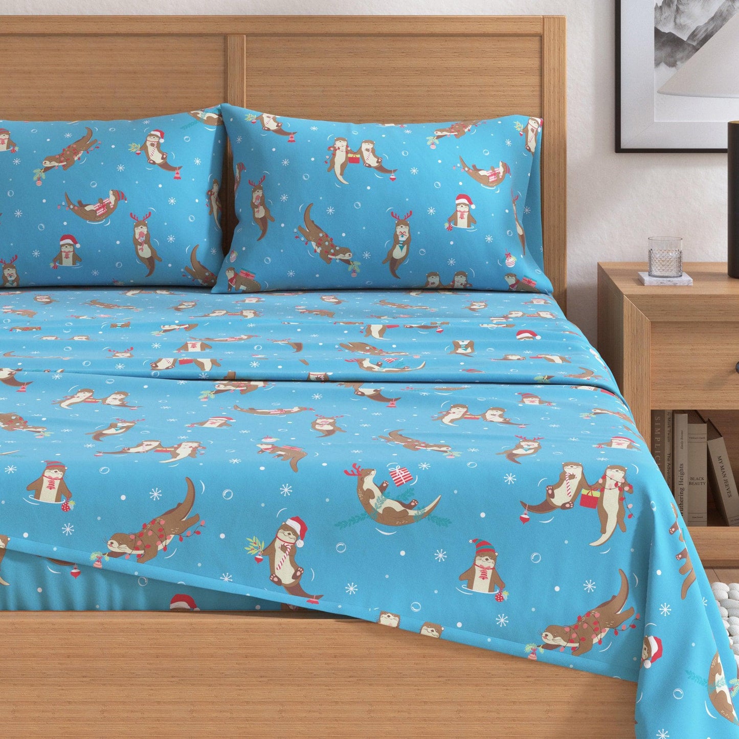 4-Piece Turkish Cotton Christmas Flannel Sheet - Christmas Sheets