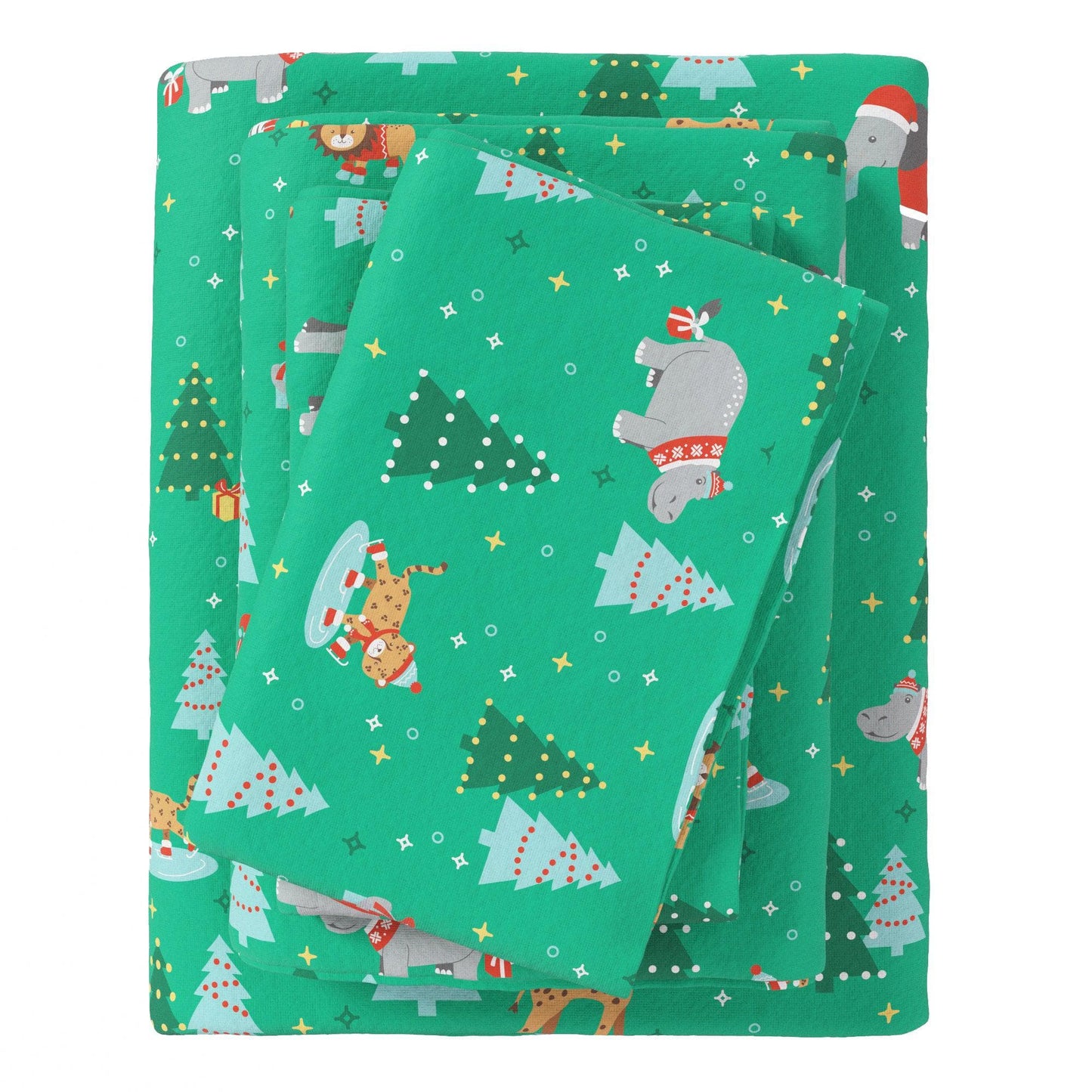 4-Piece Turkish Cotton Christmas Flannel Sheet - Christmas Sheets