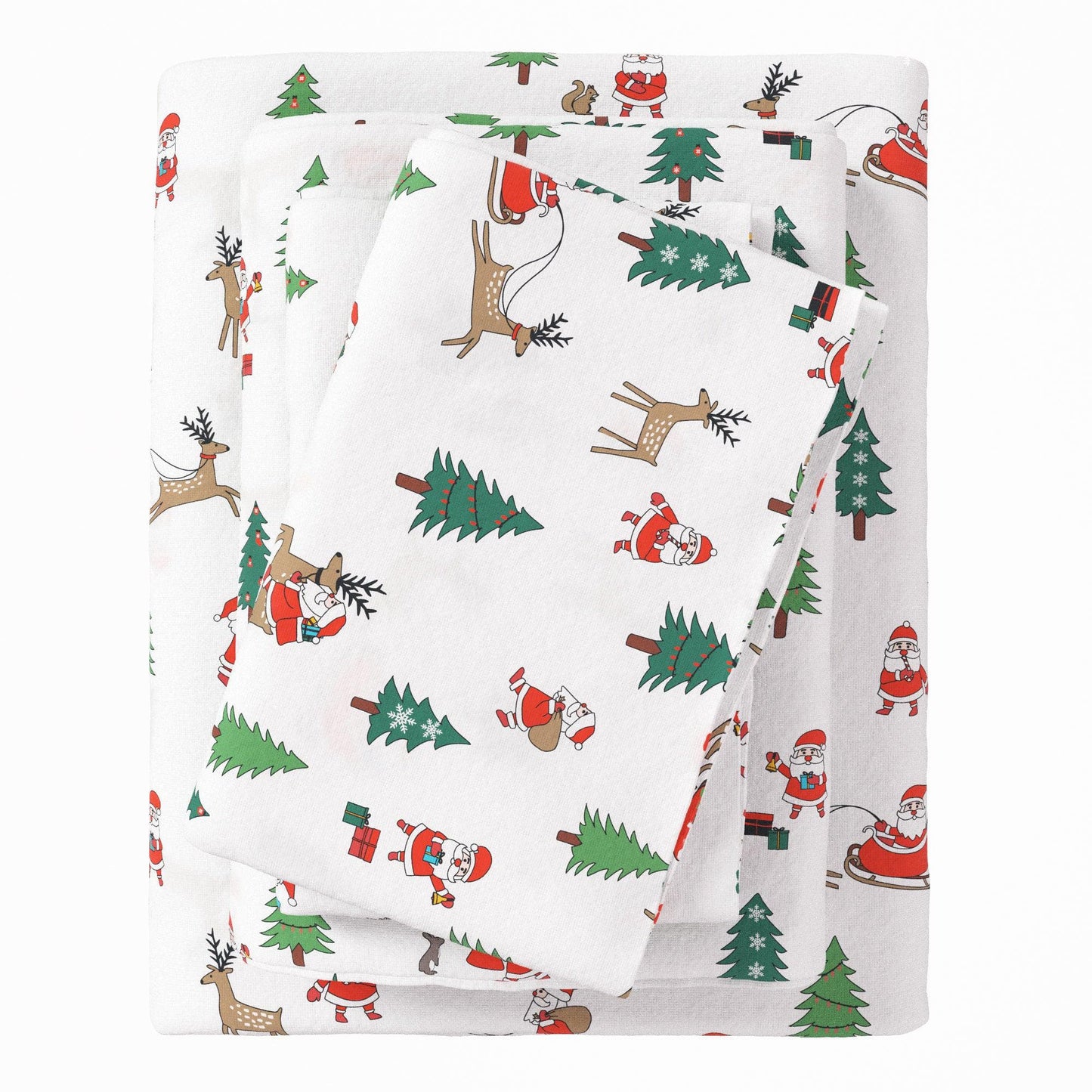 4-Piece Turkish Cotton Christmas Flannel Sheet - Christmas Sheets