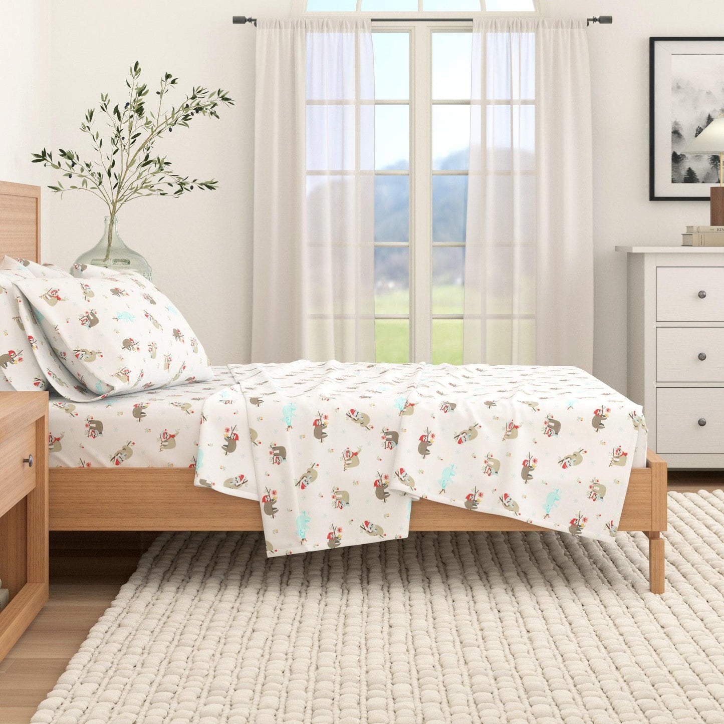 4-Piece Turkish Cotton Christmas Flannel Sheet - Christmas Sheets