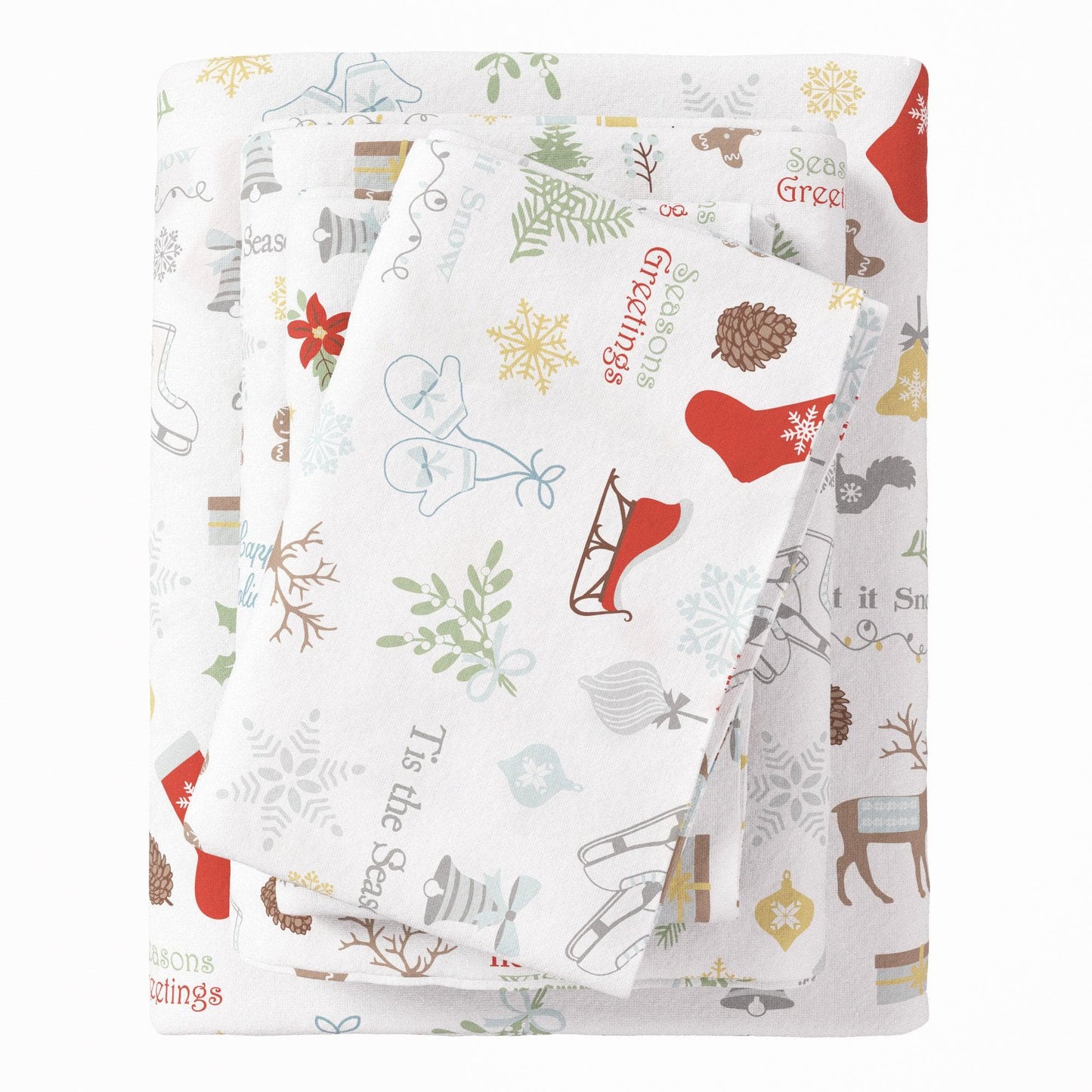 4-Piece Turkish Cotton Flannel Sheet - Fall & Christmas Sheets