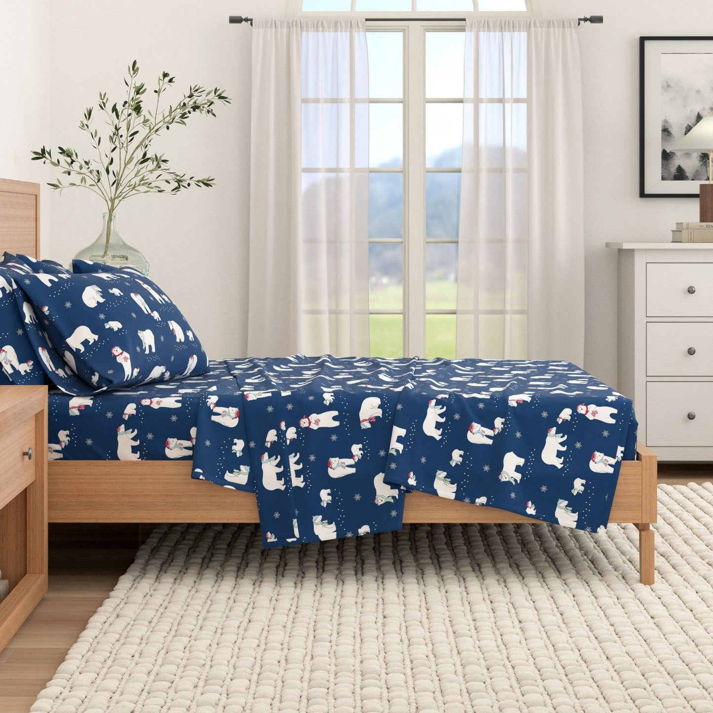 4-Piece Turkish Cotton Flannel Sheet - Fall & Christmas Sheets