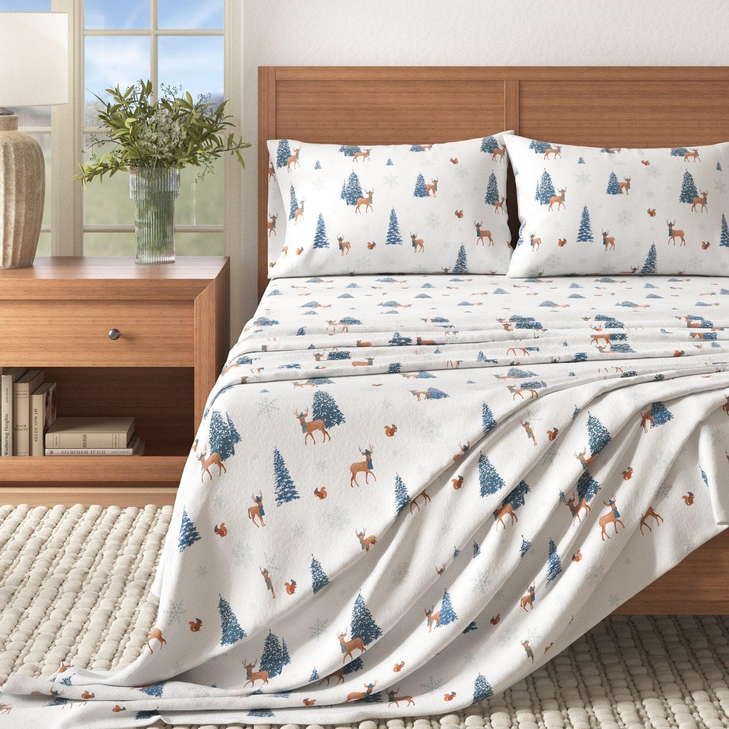 4-Piece Turkish Cotton Flannel Sheet - Fall & Christmas Sheets