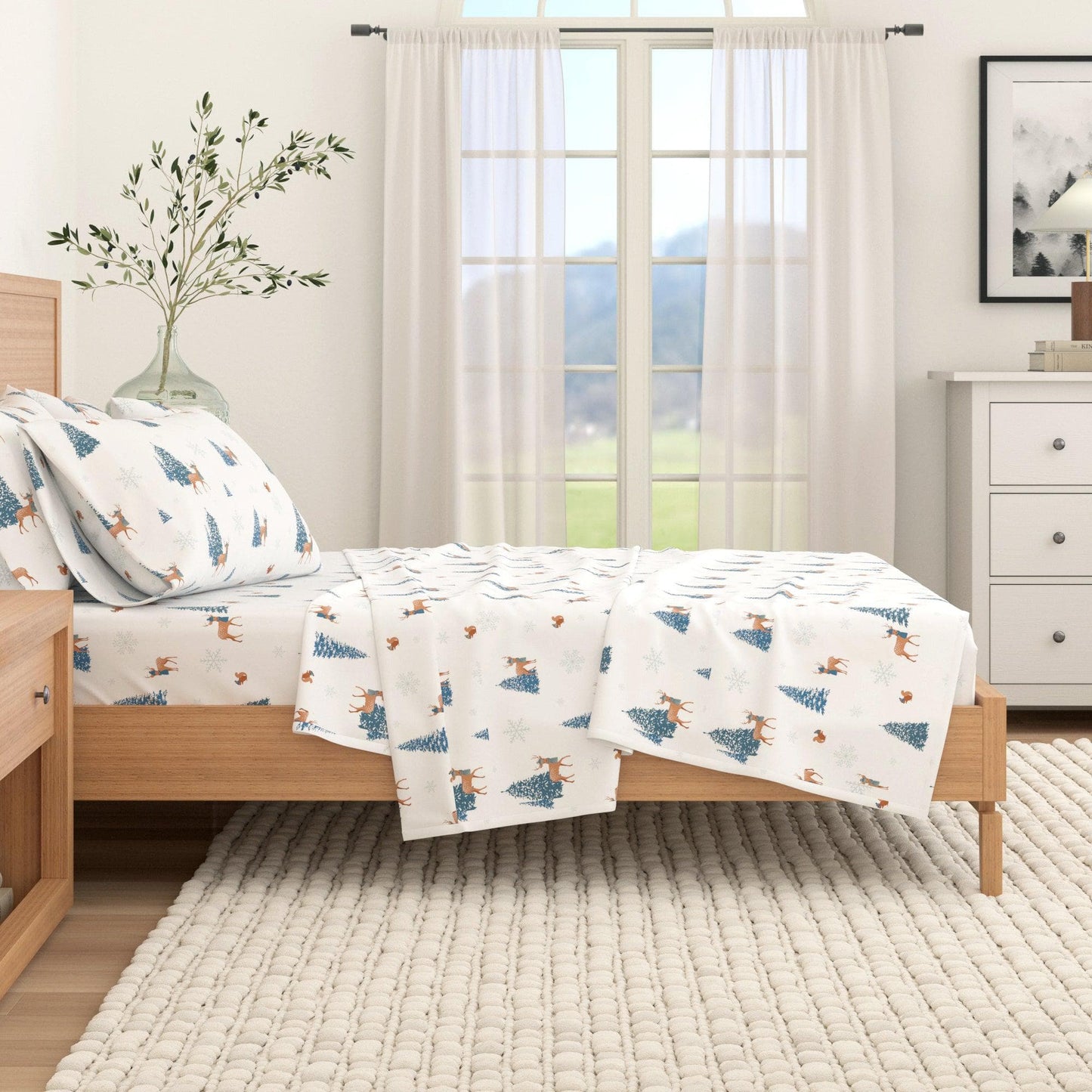 4-Piece Turkish Cotton Flannel Sheet - Fall & Christmas Sheets