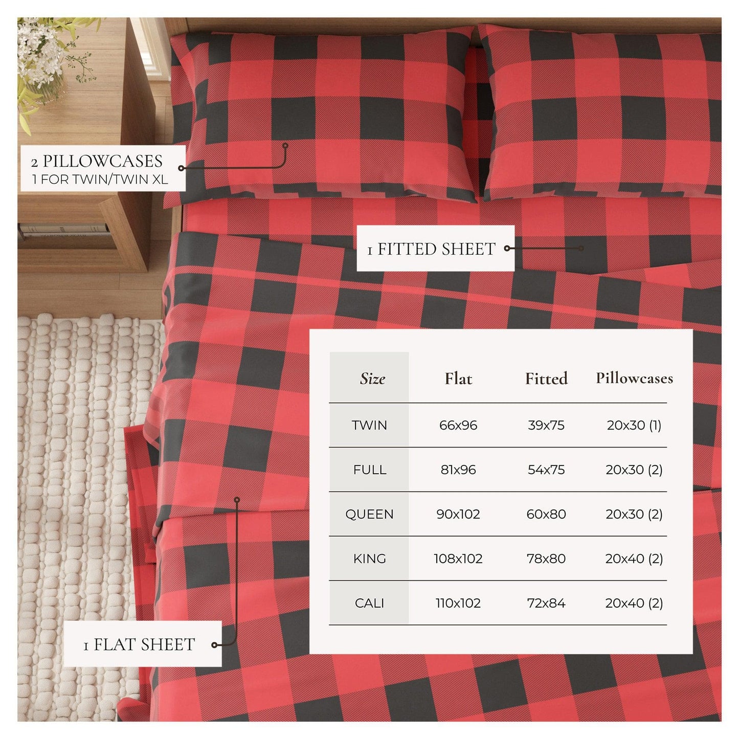 Turkish Cotton Flannel Sheets - Fall & Christmas Themed Flannel Sheets