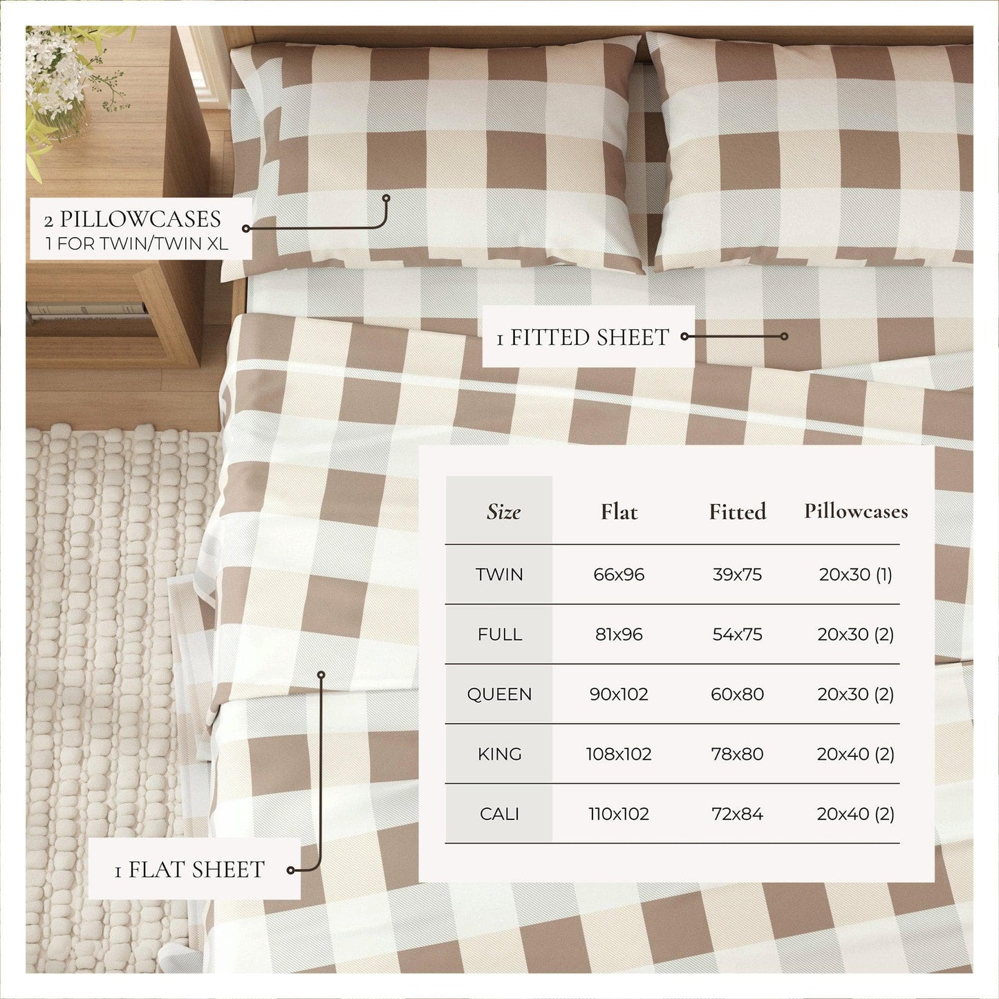 Turkish Cotton Flannel Sheets - Fall & Christmas Themed Flannel Sheets