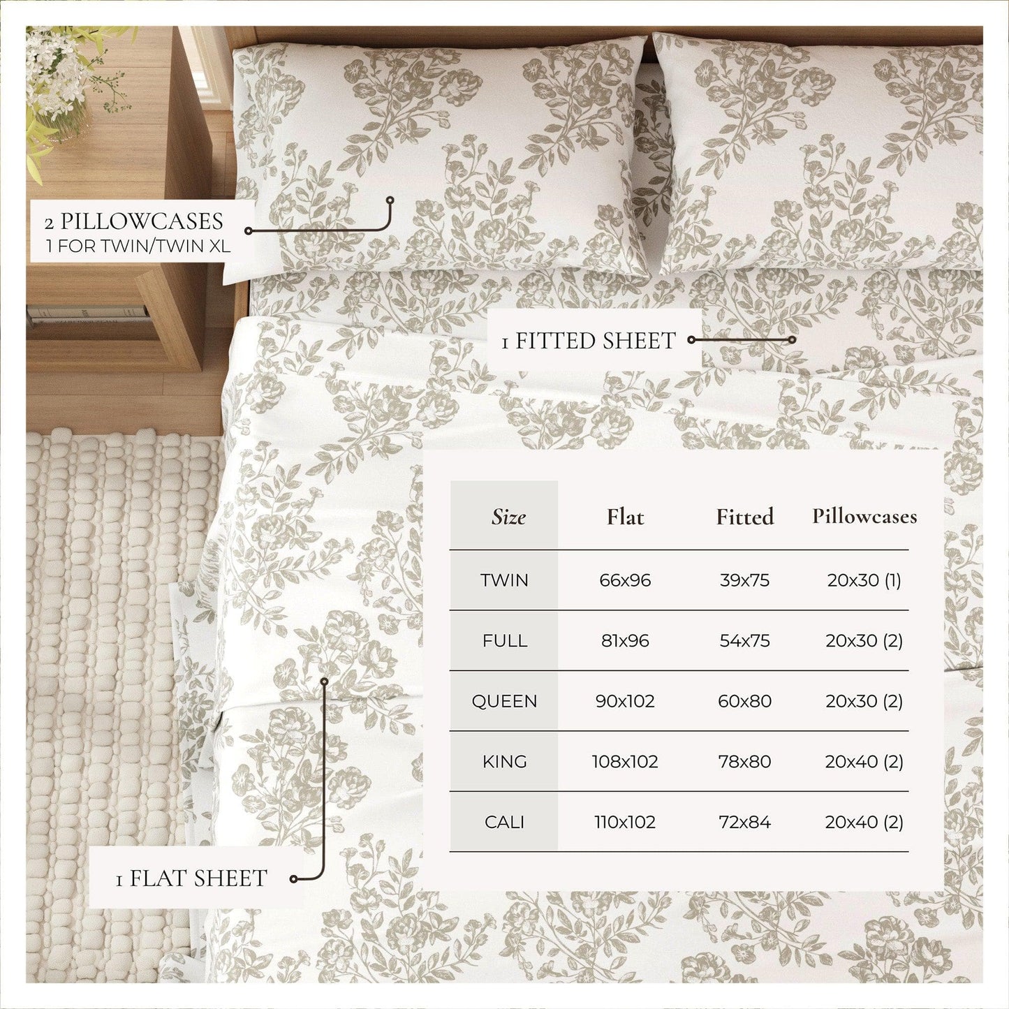 Turkish Cotton Flannel Sheets - Fall & Christmas Themed Flannel Sheets