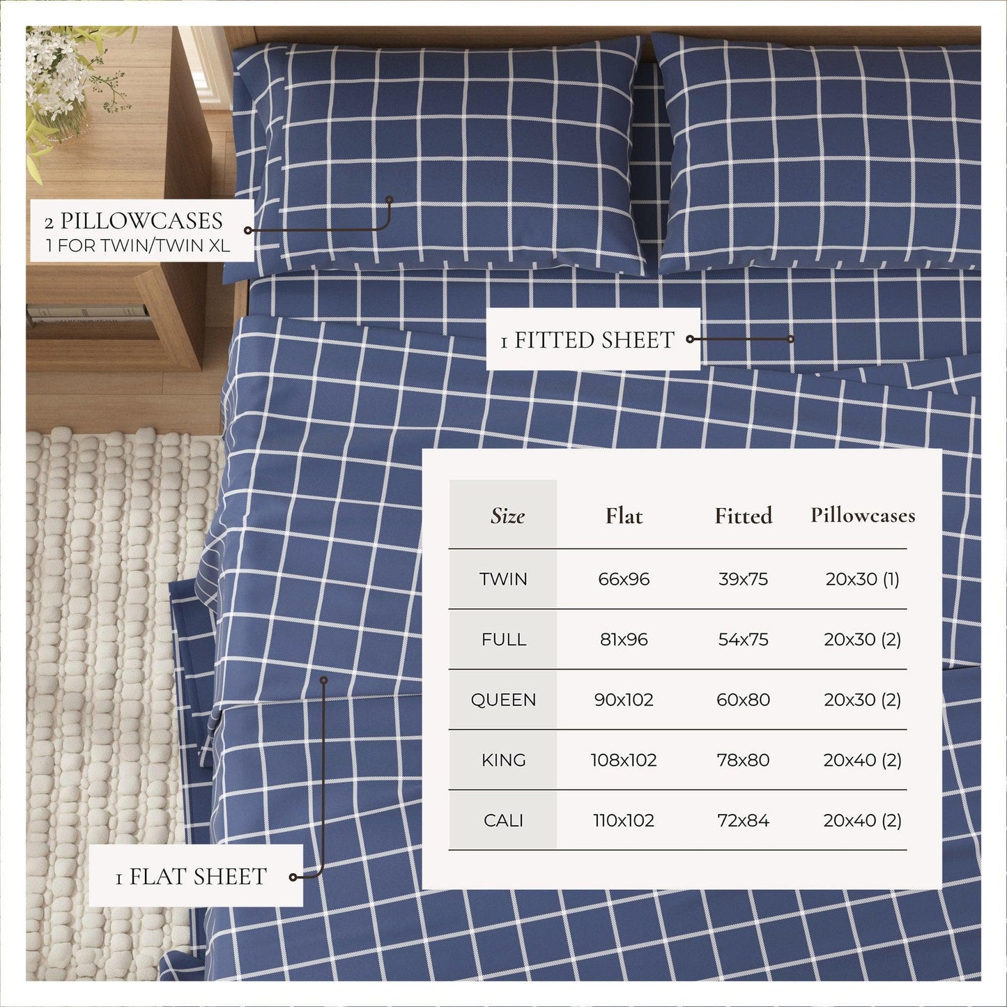 Turkish Cotton Flannel Sheets - Fall & Christmas Themed Flannel Sheets