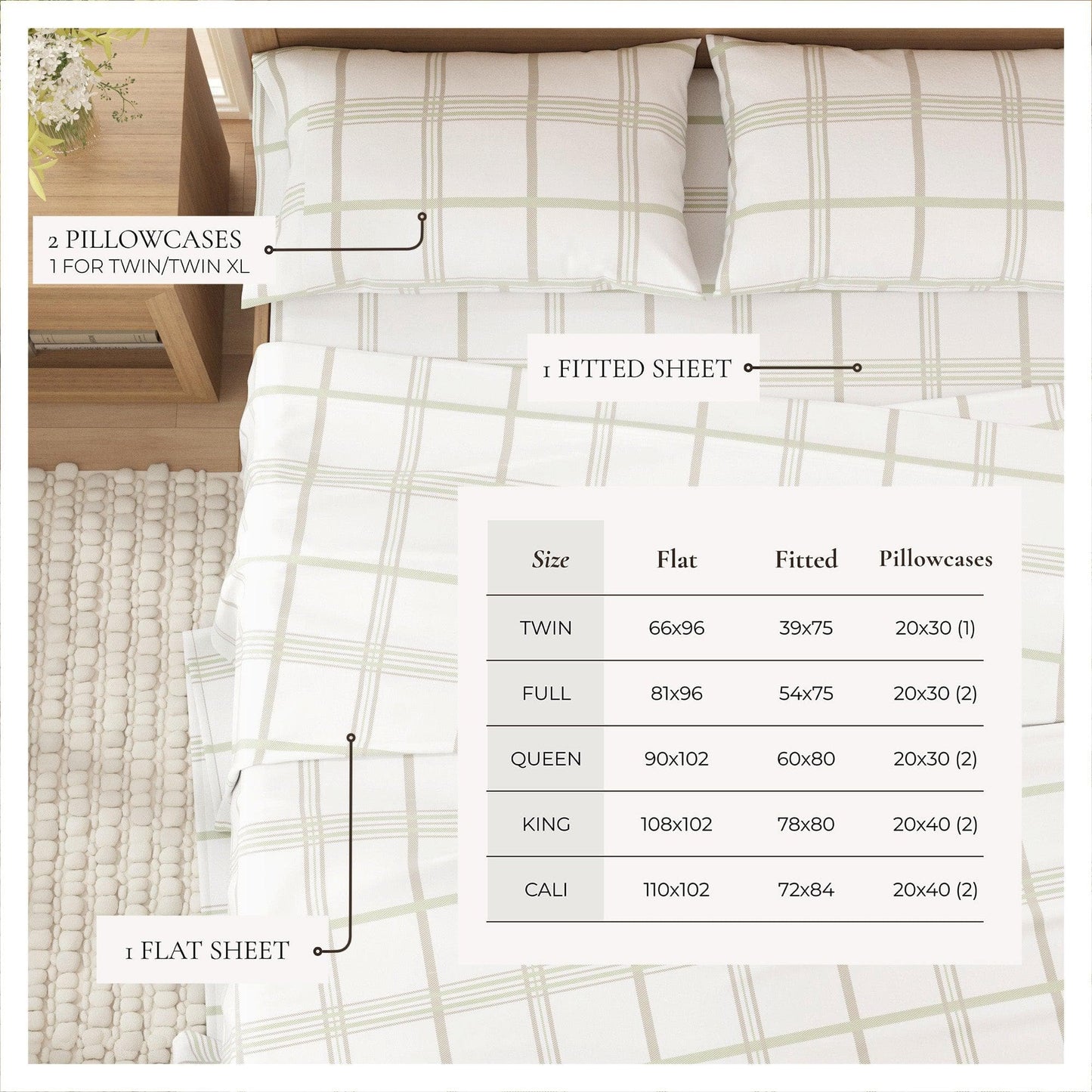 Turkish Cotton Flannel Sheets - Fall & Christmas Themed Flannel Sheets