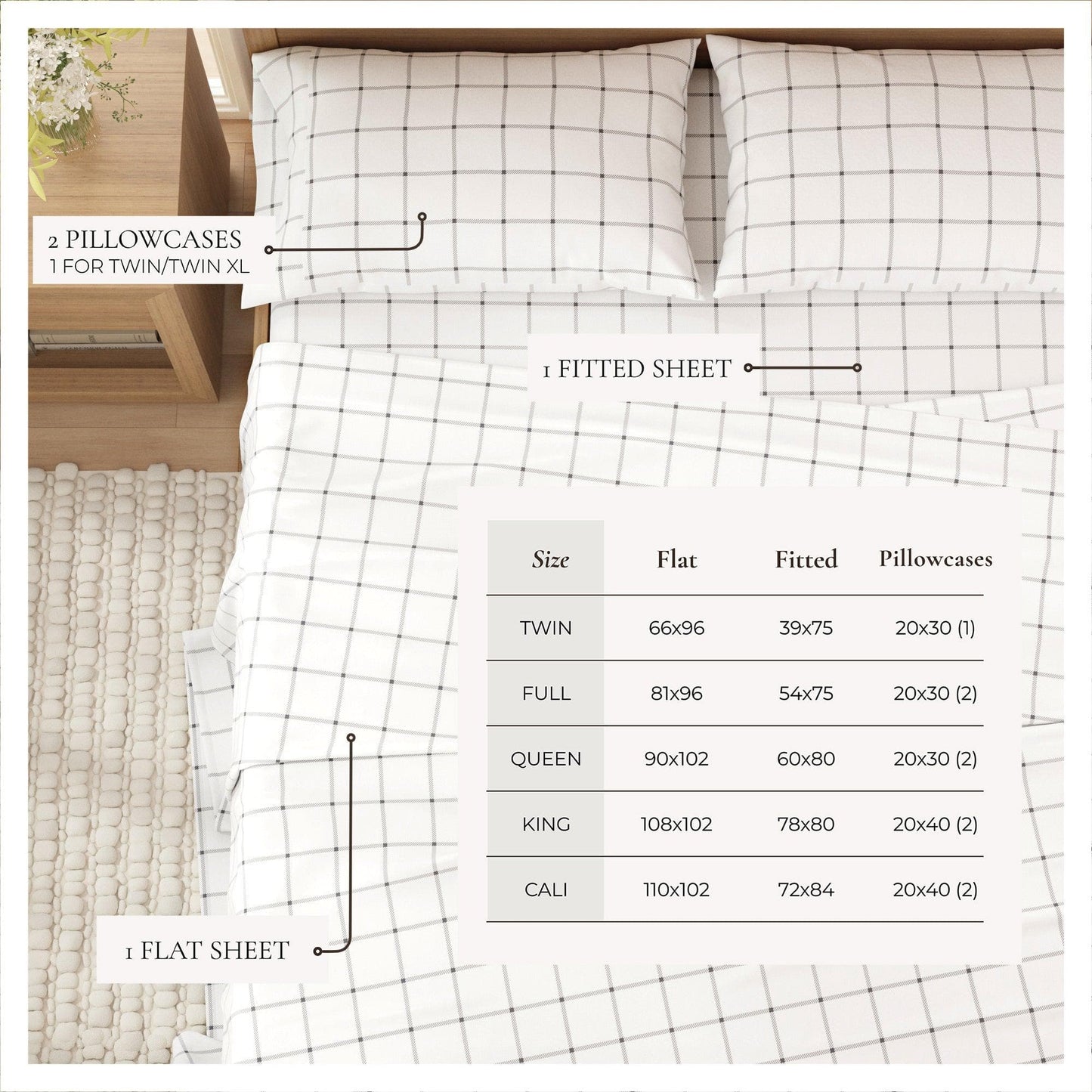 Turkish Cotton Flannel Sheets - Fall & Christmas Themed Flannel Sheets