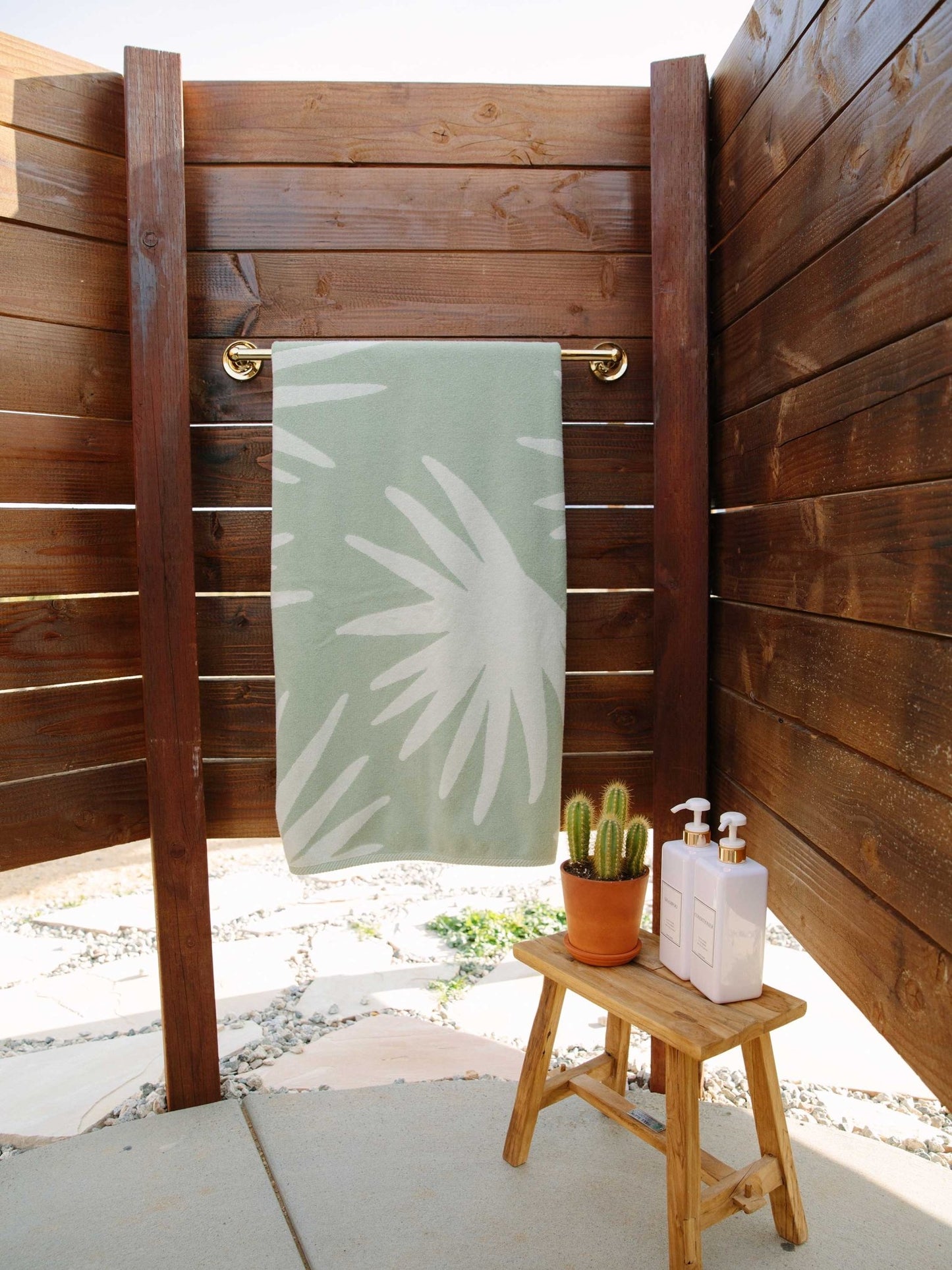 Green Agave Cabana Beach Towel - Quahog Bay Bedding