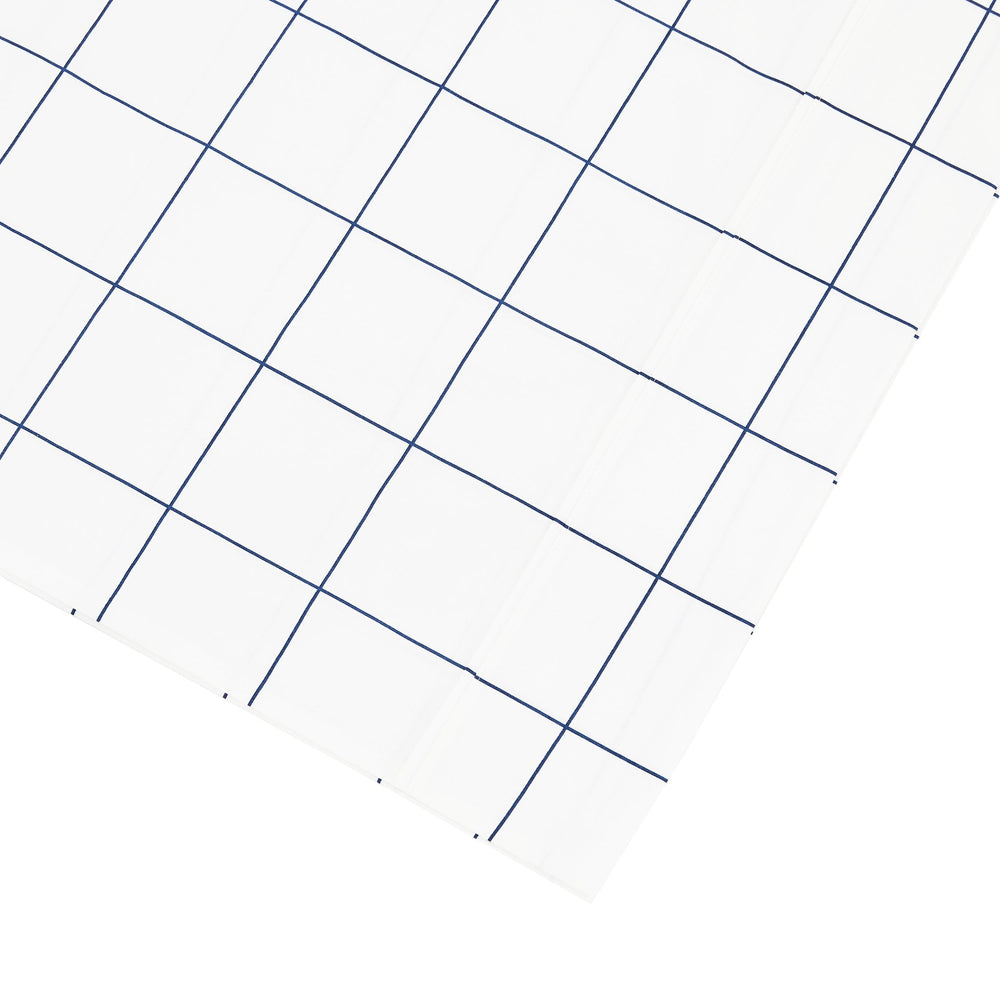 Grid Printed Cotton Percale Pillowcases - Quahog Bay Bedding