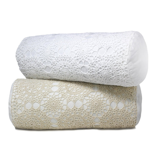 Hand Made Crochet Cotton Neckroll Pillow - Quahog Bay Bedding
