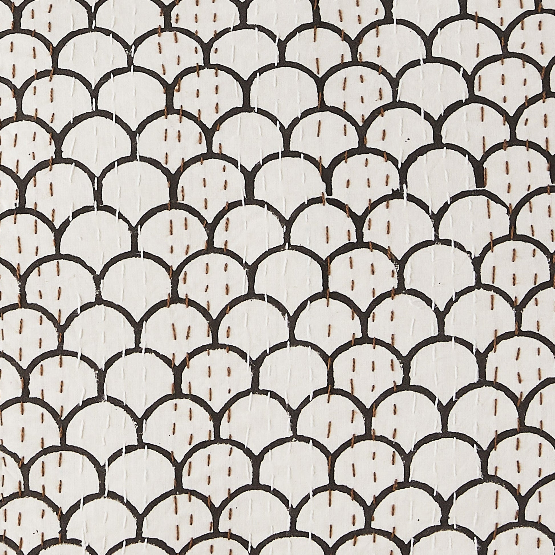 Hand Stitched Block Print Kantha Coverlets - Quahog Bay Bedding