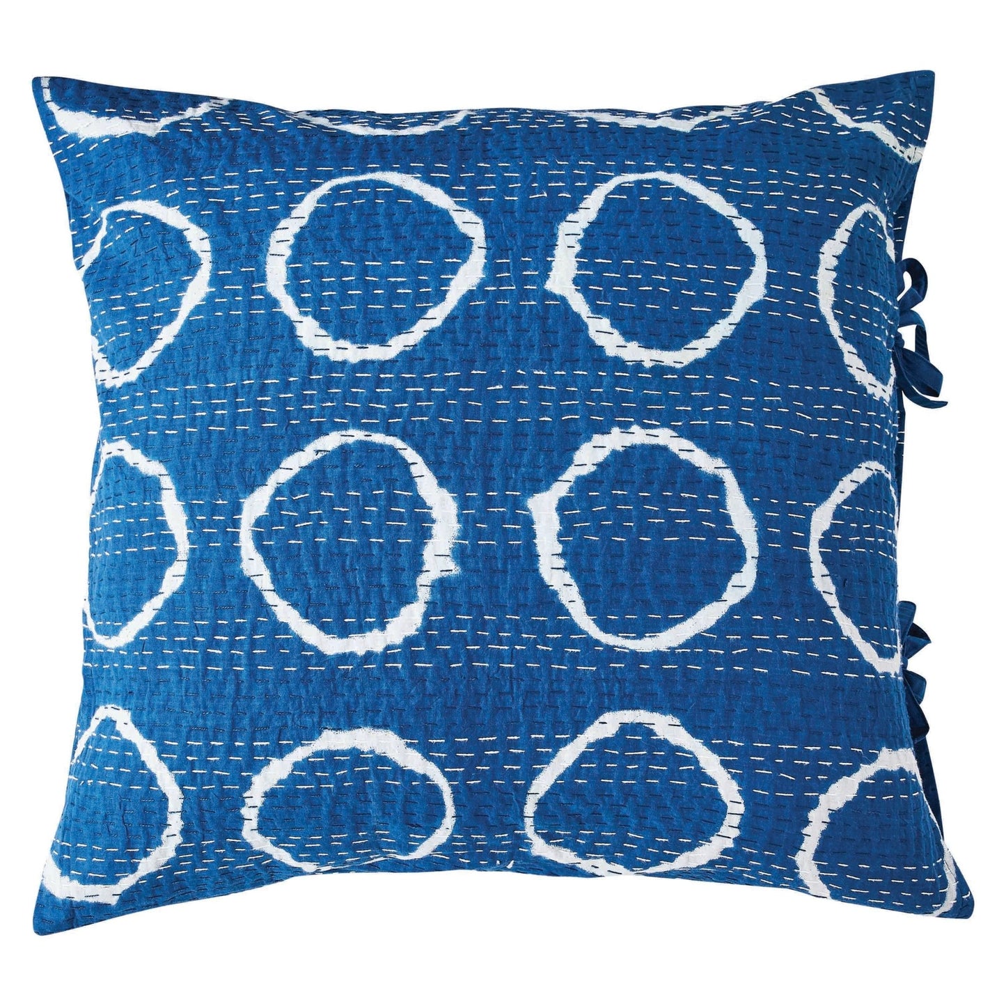 Hand Stitched Block Print Kantha Pillow Sham Pairs - Quahog Bay Bedding
